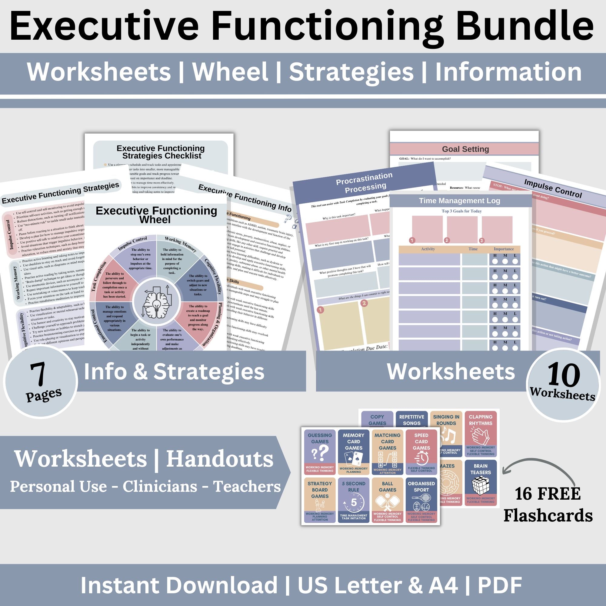 Executive Functioning Worksheets.pdf Executive Functioning Worksheets & Strategies Bundle – CCDigitalStudios