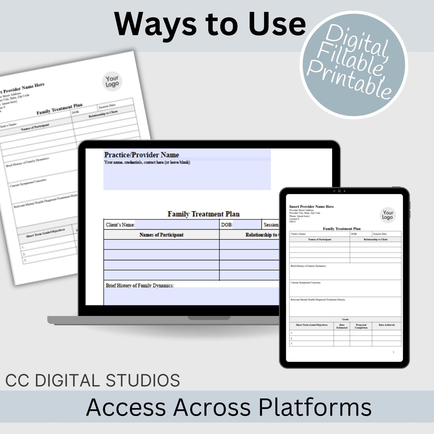 Treatment plan for family therapy sessions. With this template, you'll have a clear and organized way to create family treatment plans that are evidence-based and comprehensive. 