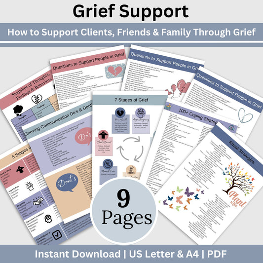 Grief Support for Clients/Friends/Family, Grief and Loss, Coping With Loss, Grief Therapy Worksheets, Loss of A Loved One, Bereavement.  Grieving Support, recent loss, loss of father, loss of mother, loss of pet, loss of child