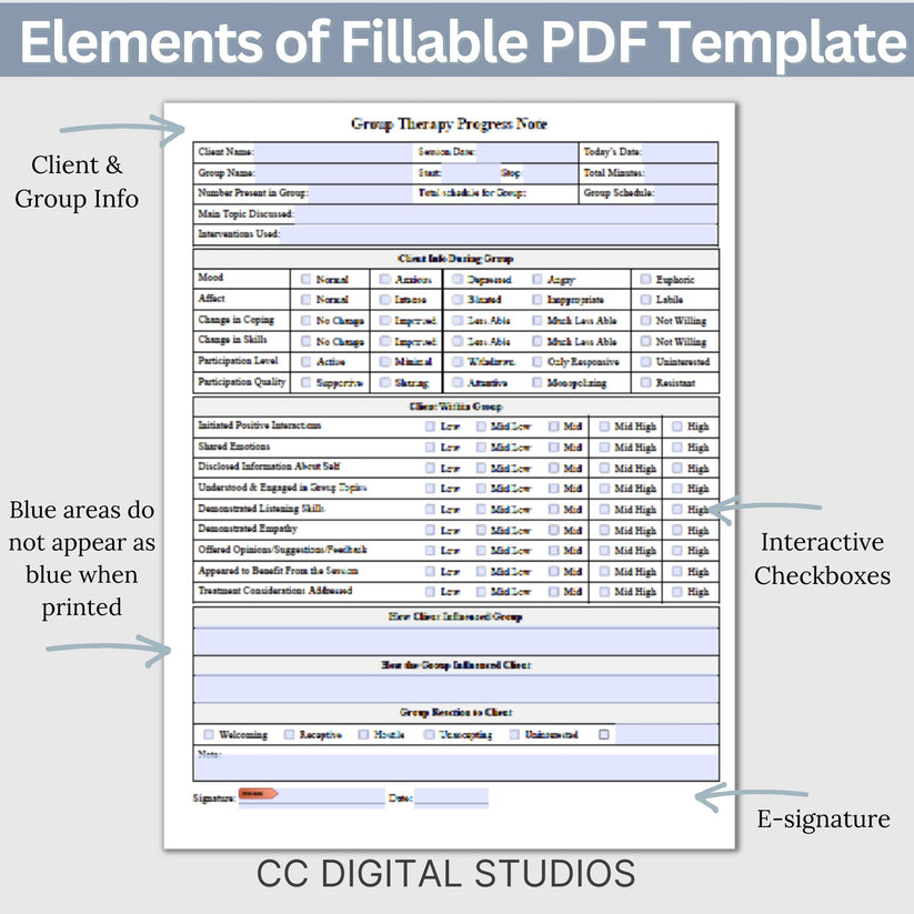Examples Group Therapy Note Game Group Therapy Progress Note Template: Streamlined Therapy Notes ...