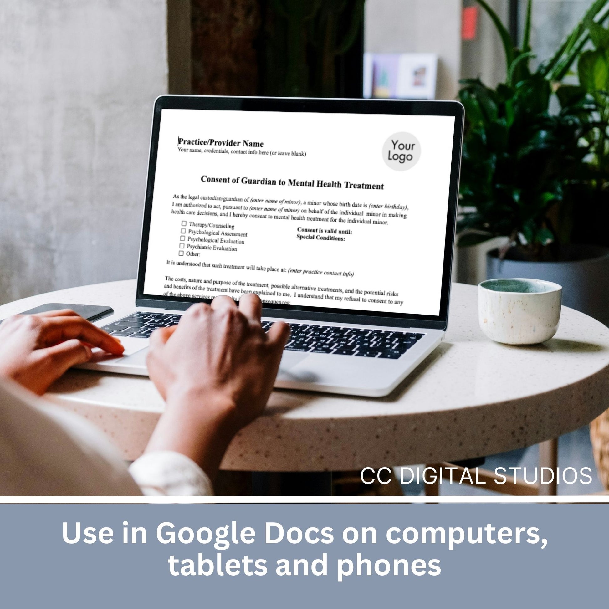 Guardian consent for mental health treatment.&nbsp; Easily customize this template to fit your practice's unique needs, maintain client privacy with secure Google Doc format, and save valuable time