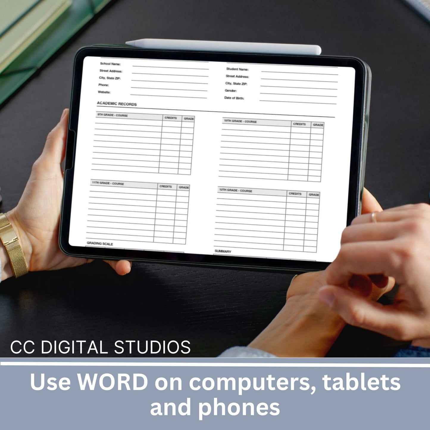 Editable School Transcript Request Form, Student Records Template (Word Doc) (Copy)