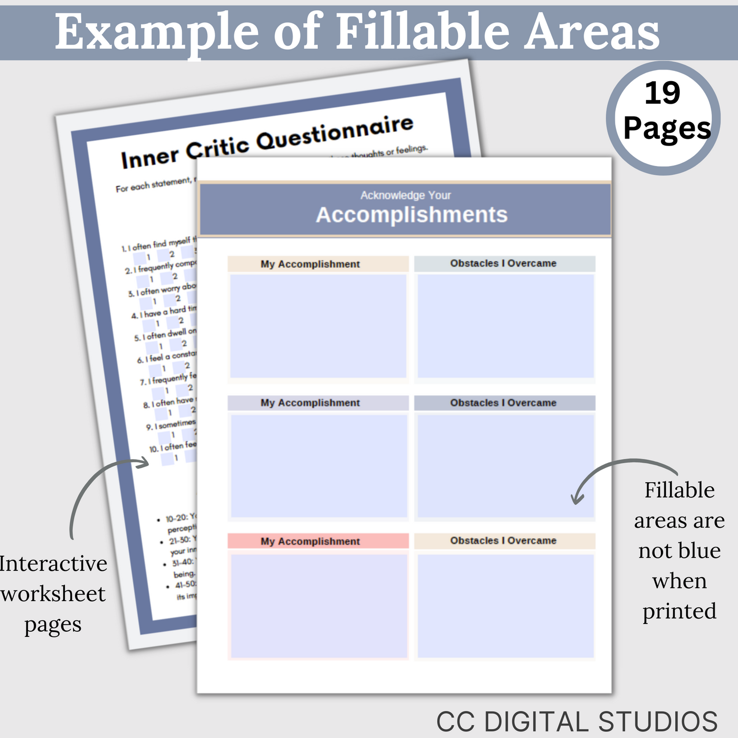 Inner Critic therapy resources, rooted in CBT, empower you to silence your inner critic, boost self-esteem, and foster self-compassion. Counseling office therapy  resources