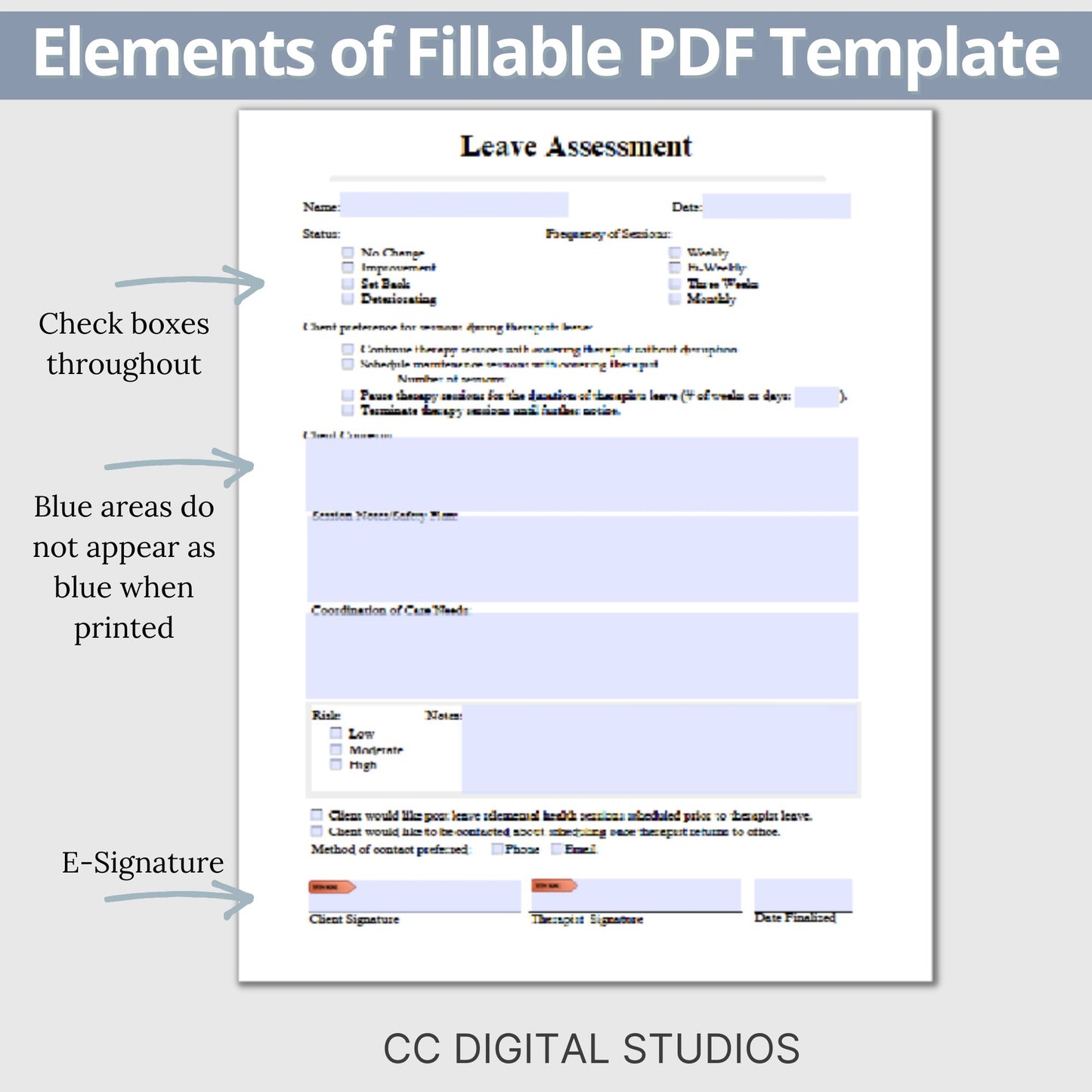 Therapist Coordination of Care Form, a must-have addition to any counseling office or private practice therapist planner. This fillable PDF is designed to streamline the transition during therapist leaves of absence.