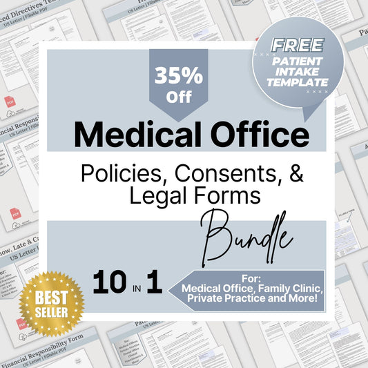 Medical Office Legal Forms Bundle - Fillable PDF