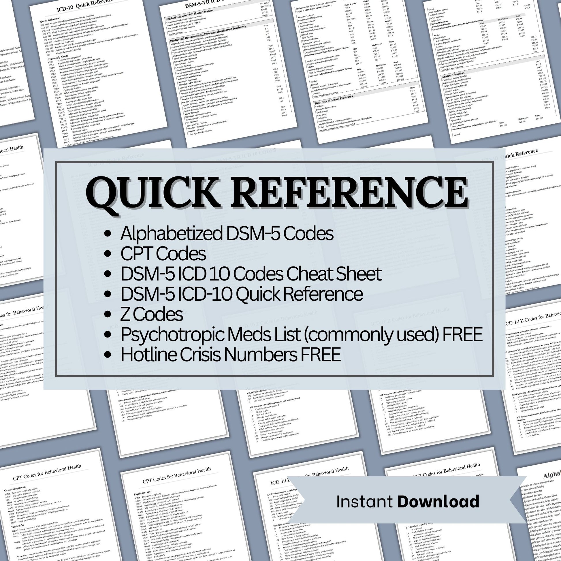 mental-health-code-reference-sheets-icd-10-dsm-5-cpt-z-codes-ccdigitalstudios for Free Printable Icd 10 Codes Mental Health Code Reference Sheets: ICD-10, DSM-5, CPT, Z Codes – CCDigitalStudios for Free Printable Icd 10 Codes