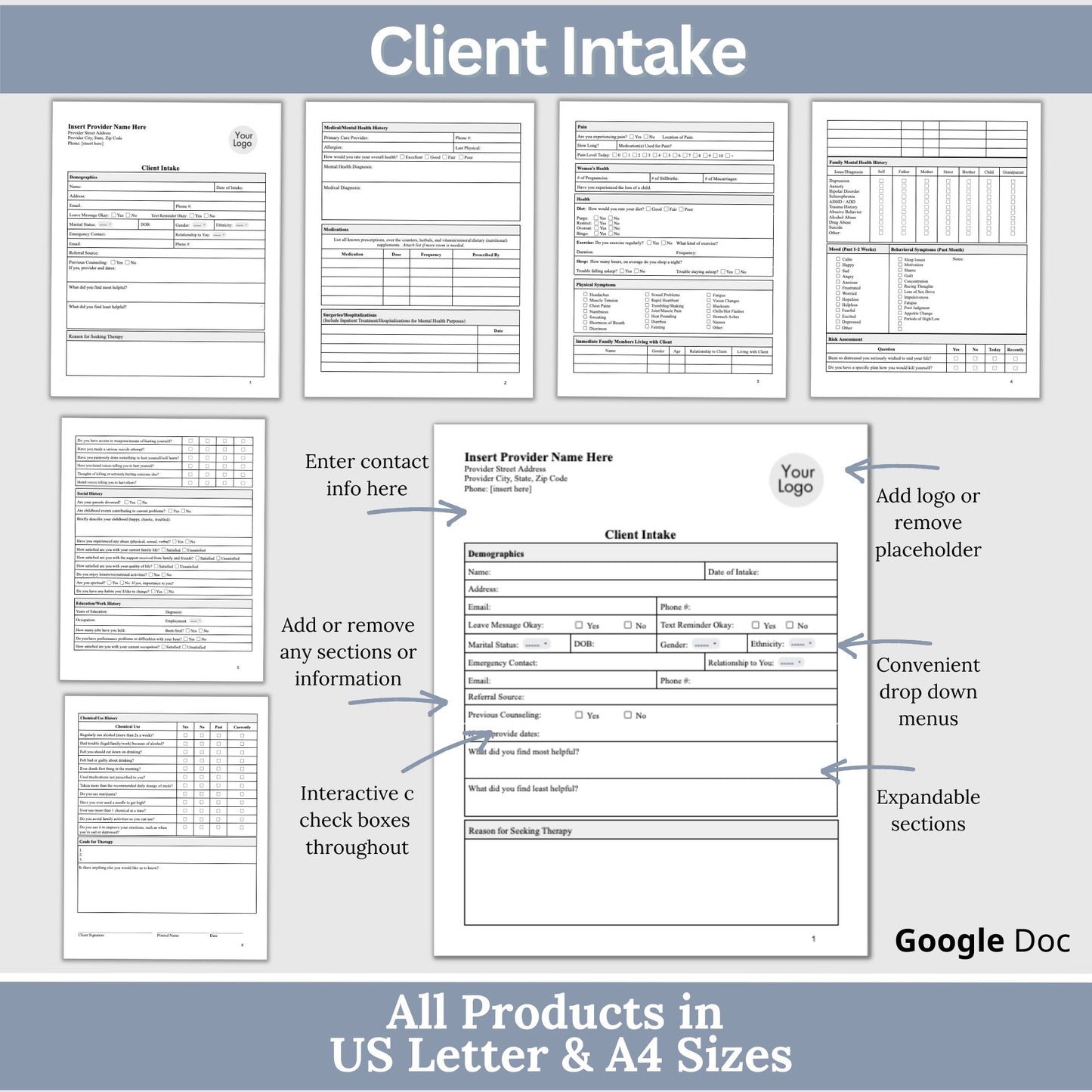 Mental health practice counseling forms bundle. This comprehensive therapy bundle includes editable client intake form, progress notes, treatment plan, and biopsychosocial designed to streamline your documentation process.