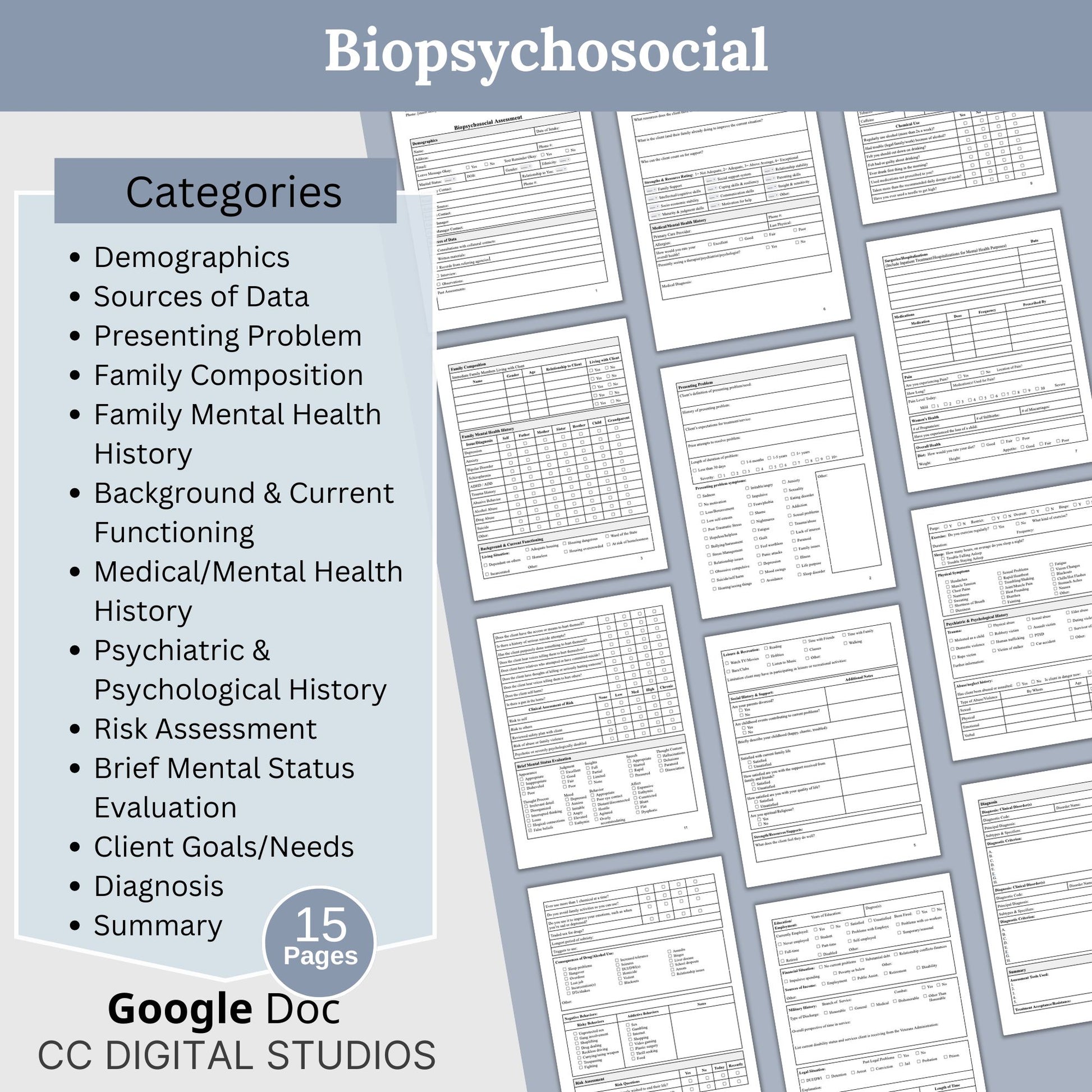 Mental health practice counseling forms bundle. This comprehensive therapy bundle includes editable client intake form, progress notes, treatment plan, and biopsychosocial designed to streamline your documentation process.