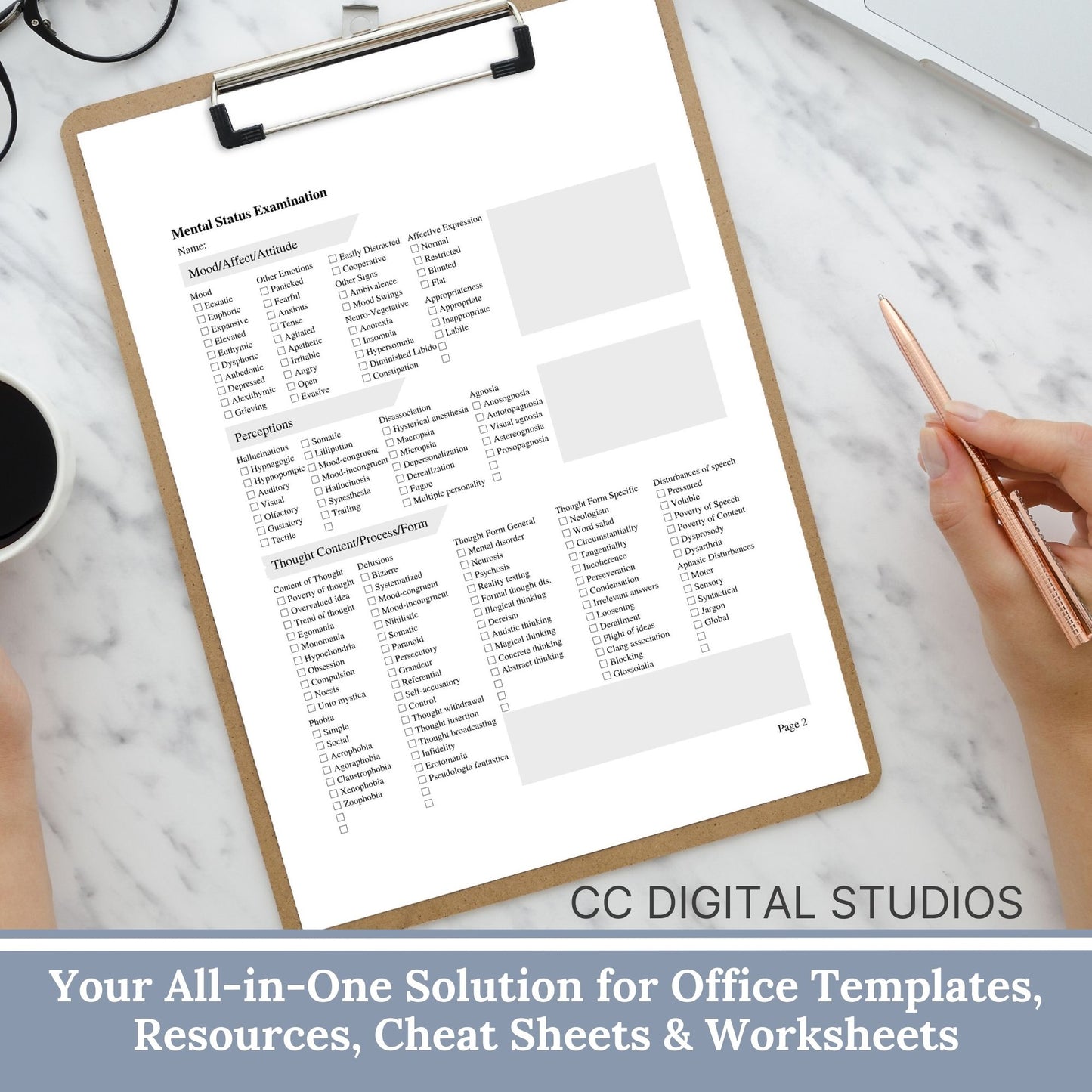 Mental Status Exam therapy notes fillable PDF template. Effortlessly streamline client onboarding with the therapy template. Tailored for therapists, school psychologist and counselors