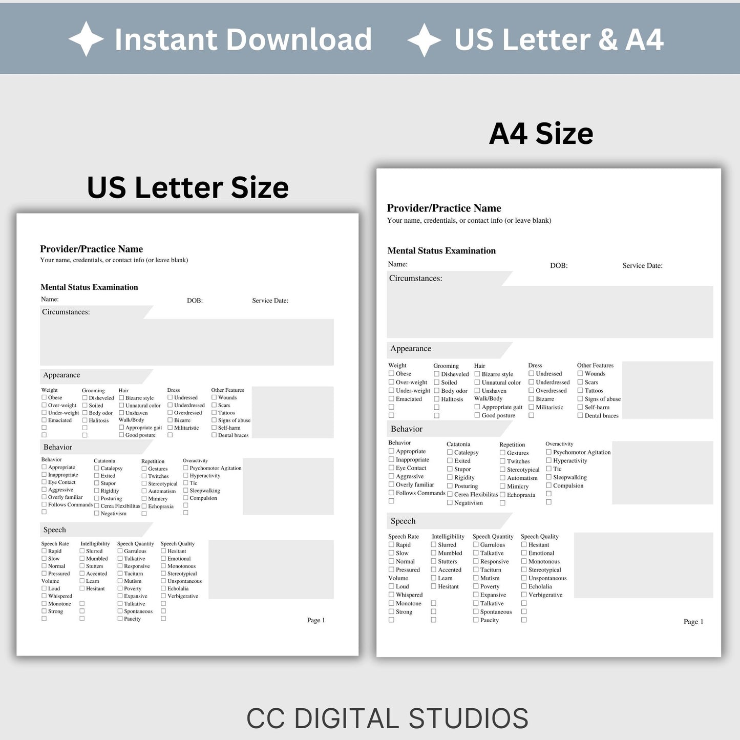 Mental Status Exam therapy notes fillable PDF template. Effortlessly streamline client onboarding with the therapy template. Tailored for therapists, school psychologist and counselors