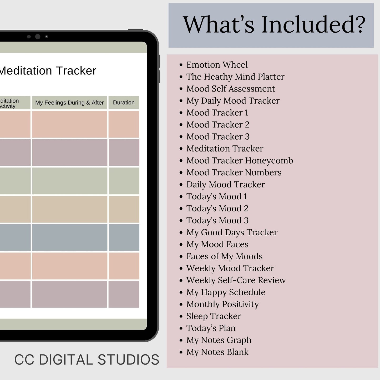 Mood Tracker Worksheets