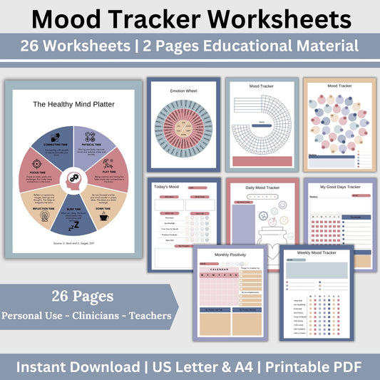 Mood Tracker Worksheets