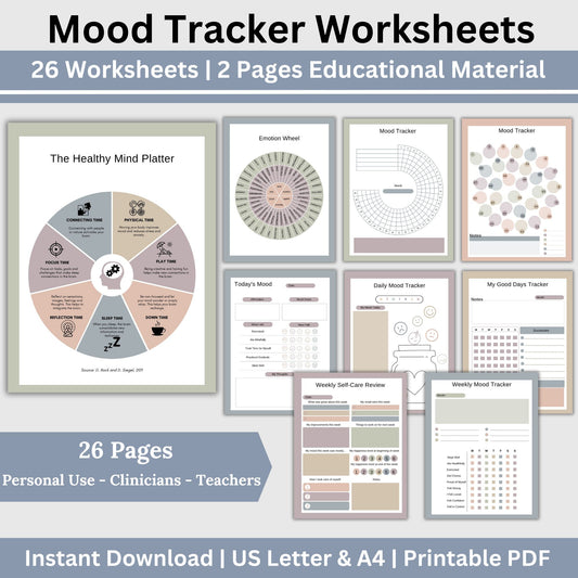 Mood Tracker Worksheets