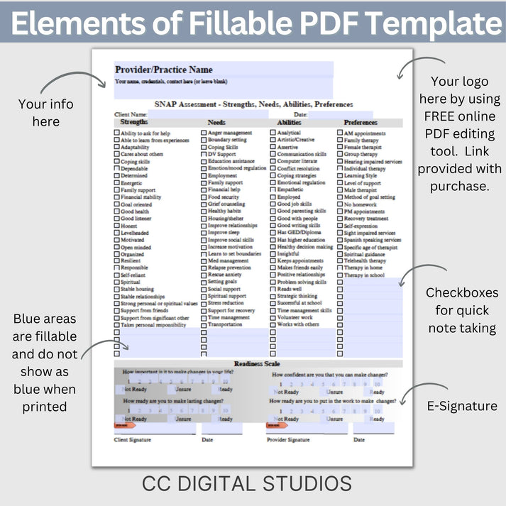 Spap Forms Needs Assessment (SNAP) Forms for Social Workers and Counselors ...