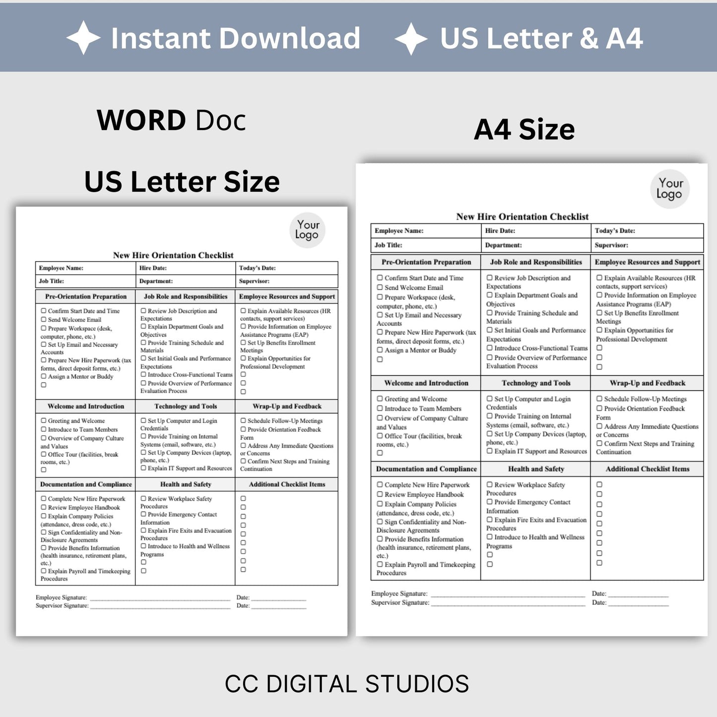 New Hire Onboarding Checklist - WORD DOC