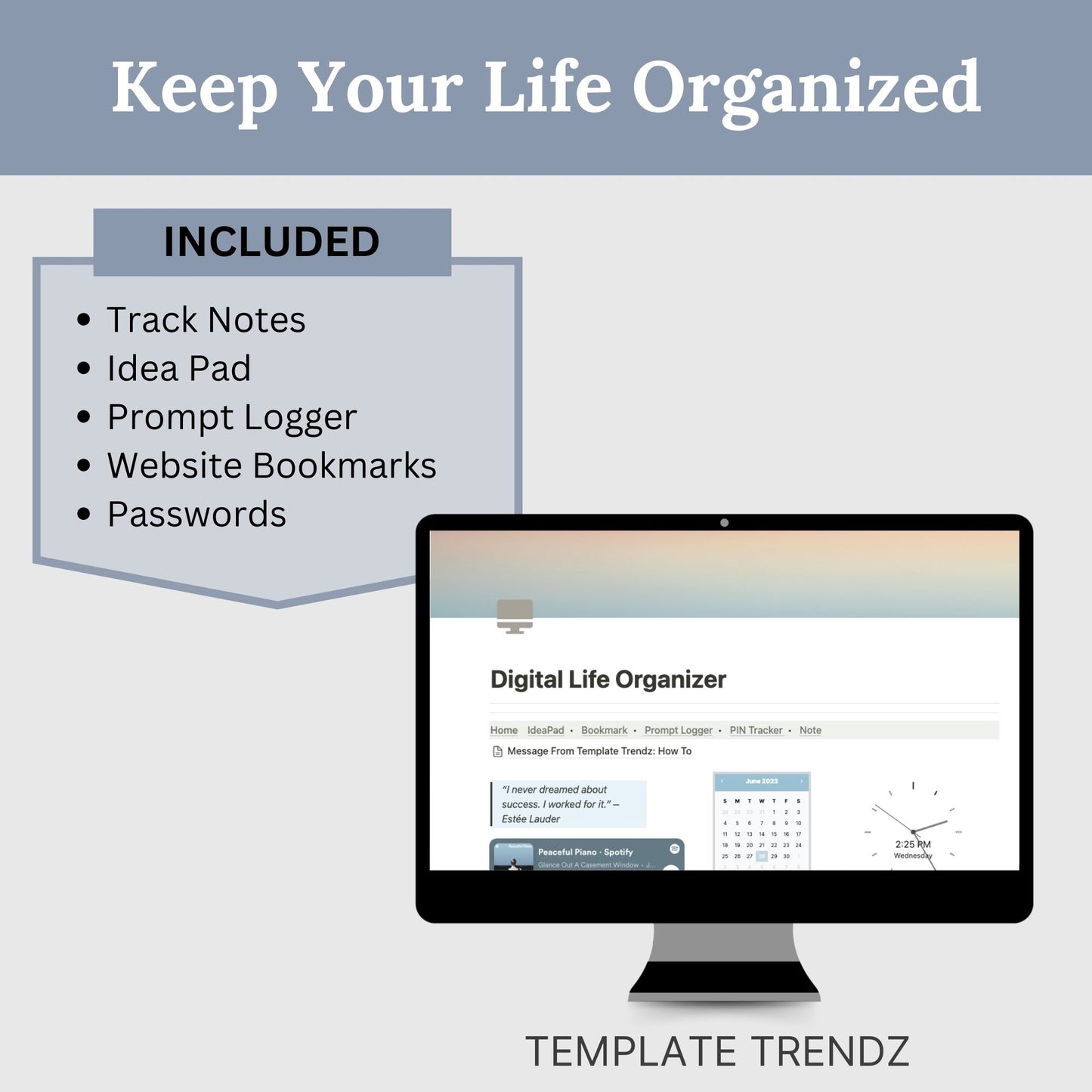 Digital Life Organizer Notion Template: Simplify Your Digital World