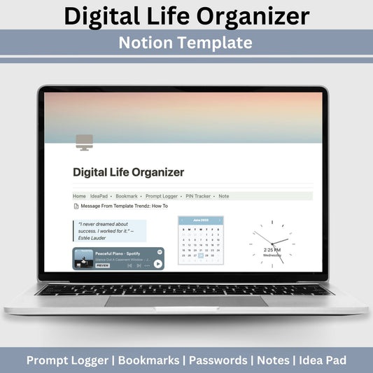 Digital Life Organizer Notion Template: Simplify Your Digital World