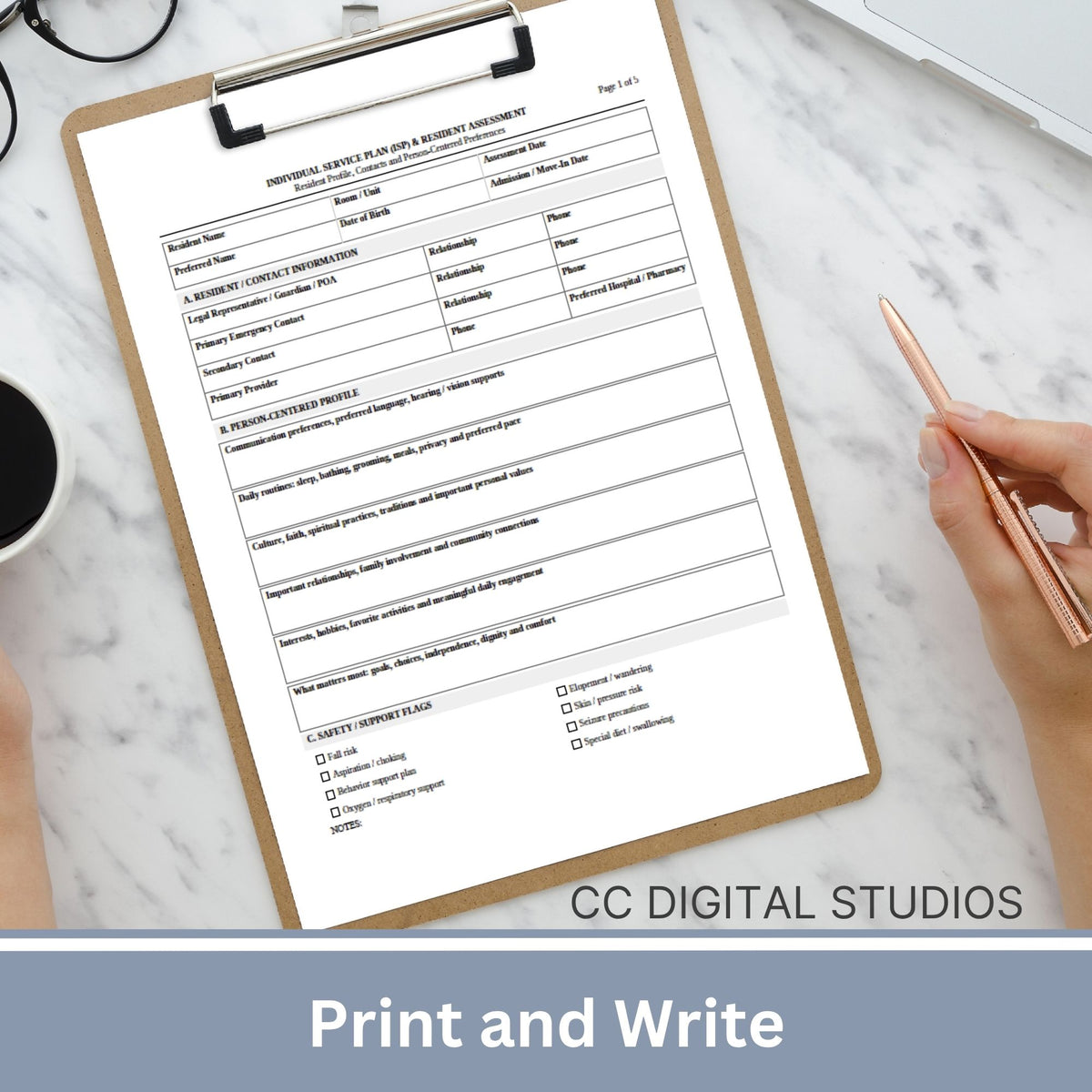 Nursing Home Care Plan Template | Individual Service Plan ISP