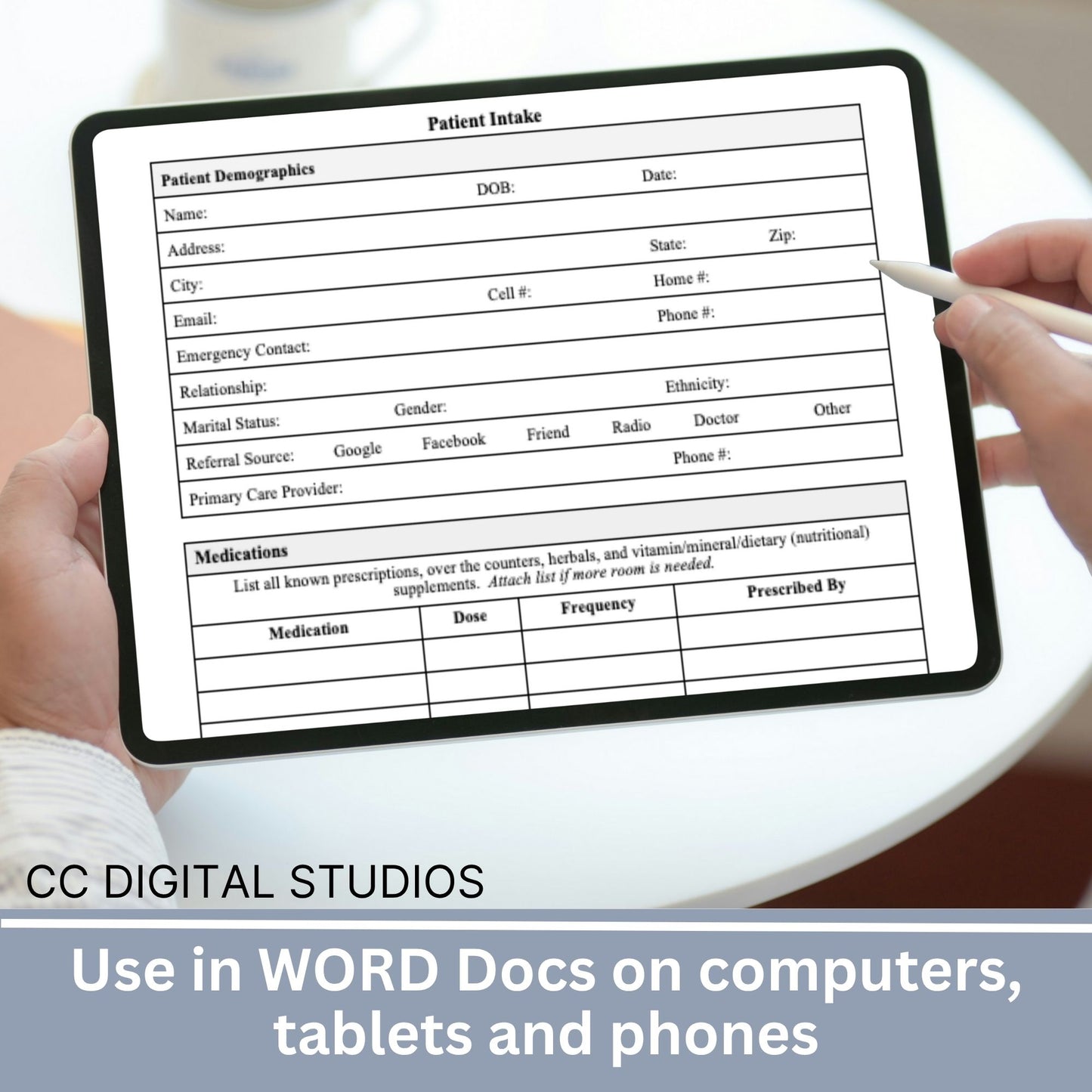 Patient Intake Form - WORD Doc