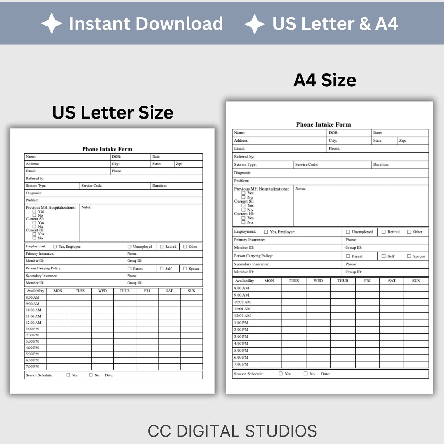 Phone client intake form for Mental Health Counselors. This template is perfect for gathering essential client information. Phone Consult for Clinicians, Client Contact Sheet, Psychology Therapy Notes, Therapist Office Therapy Forms