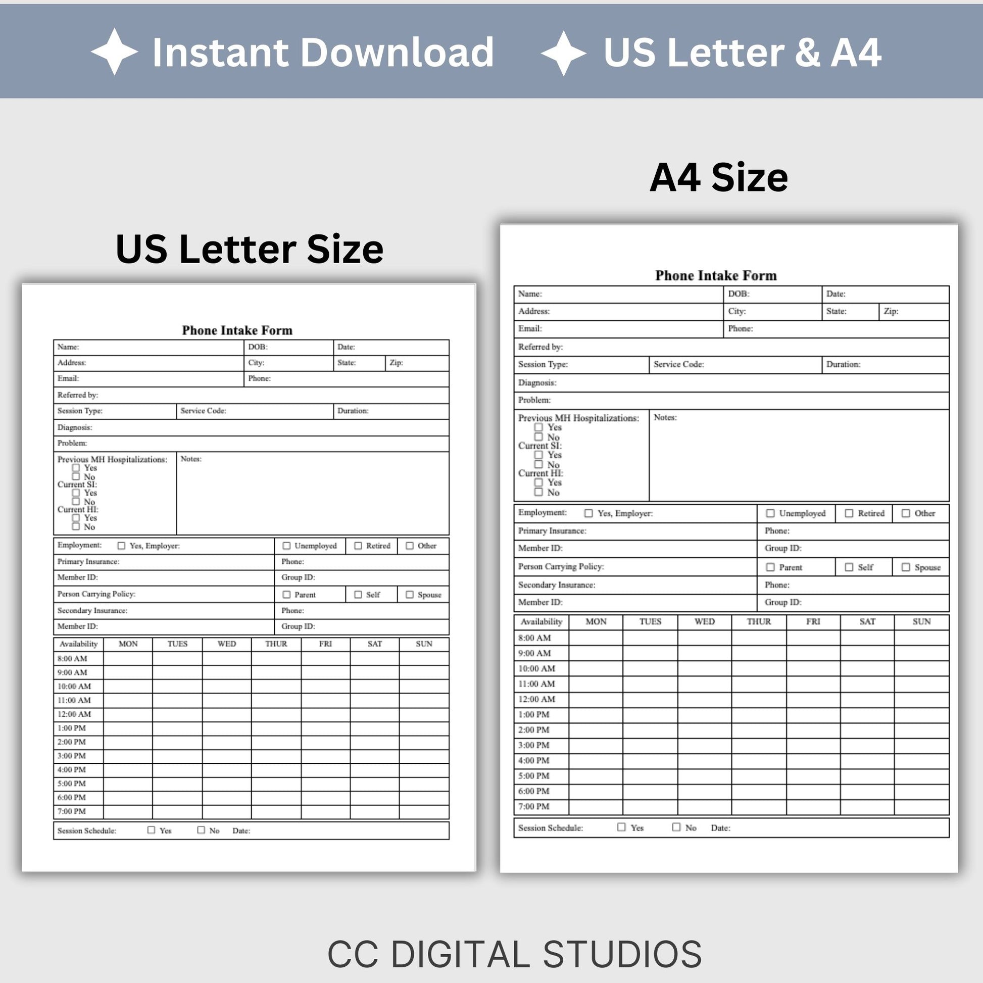 Phone client intake form for Mental Health Counselors. This template is perfect for gathering essential client information. Phone Consult for Clinicians, Client Contact Sheet, Psychology Therapy Notes, Therapist Office Therapy Forms