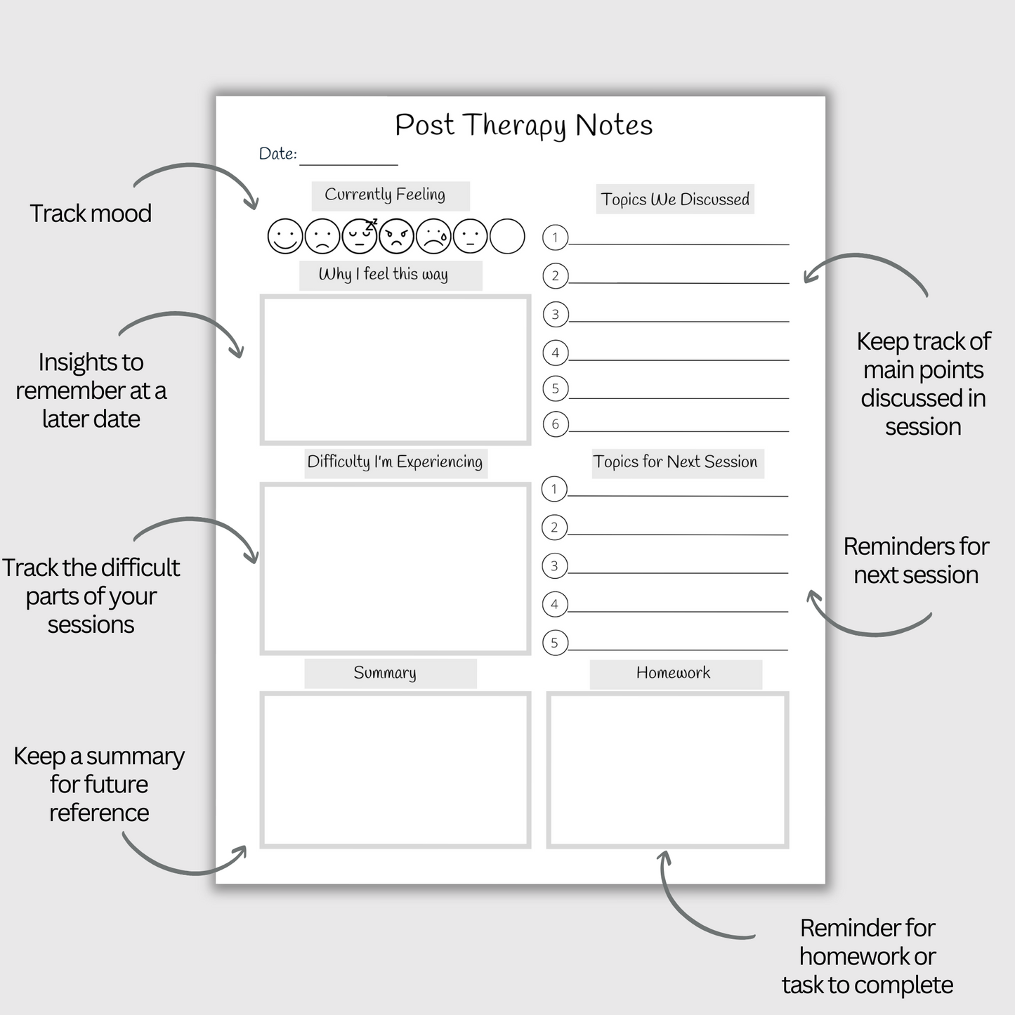 Post Therapy Notes Tracker: Stay Organized and Gain Valuable Insights