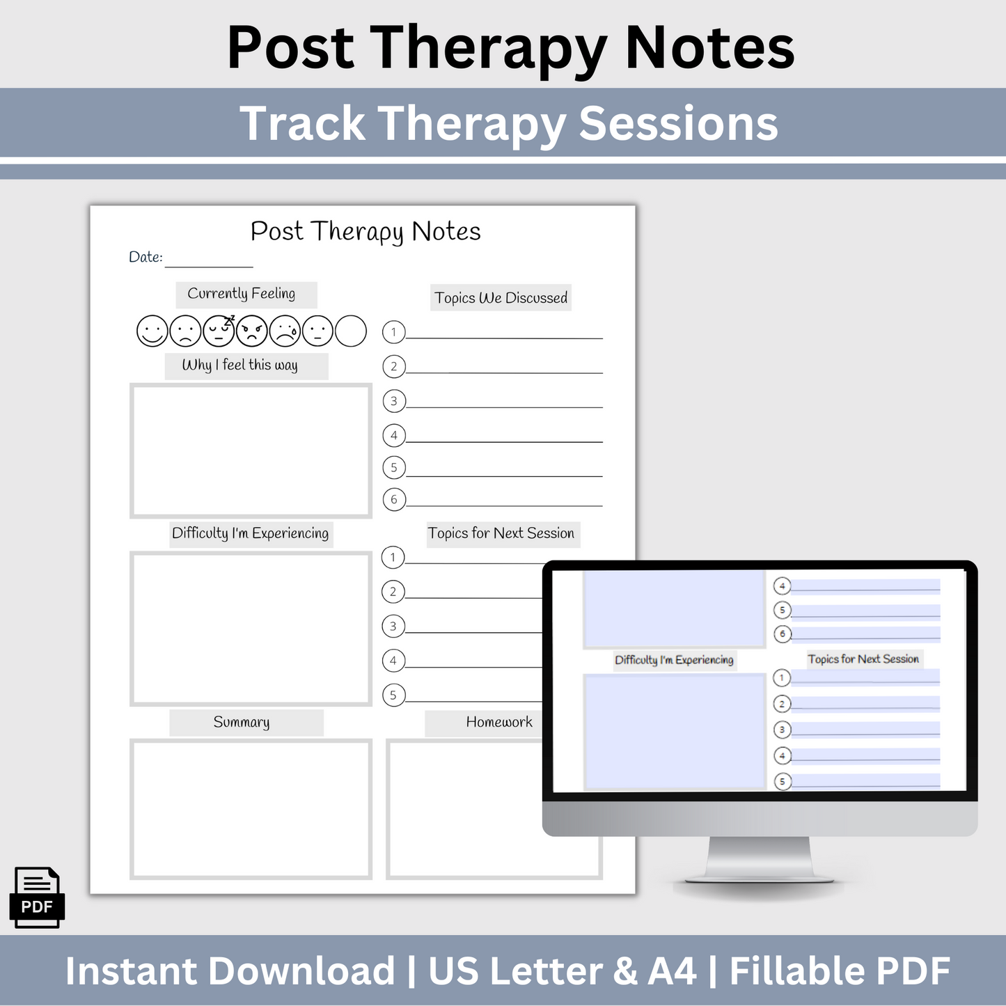 Post Therapy Notes Tracker: Stay Organized and Gain Valuable Insights