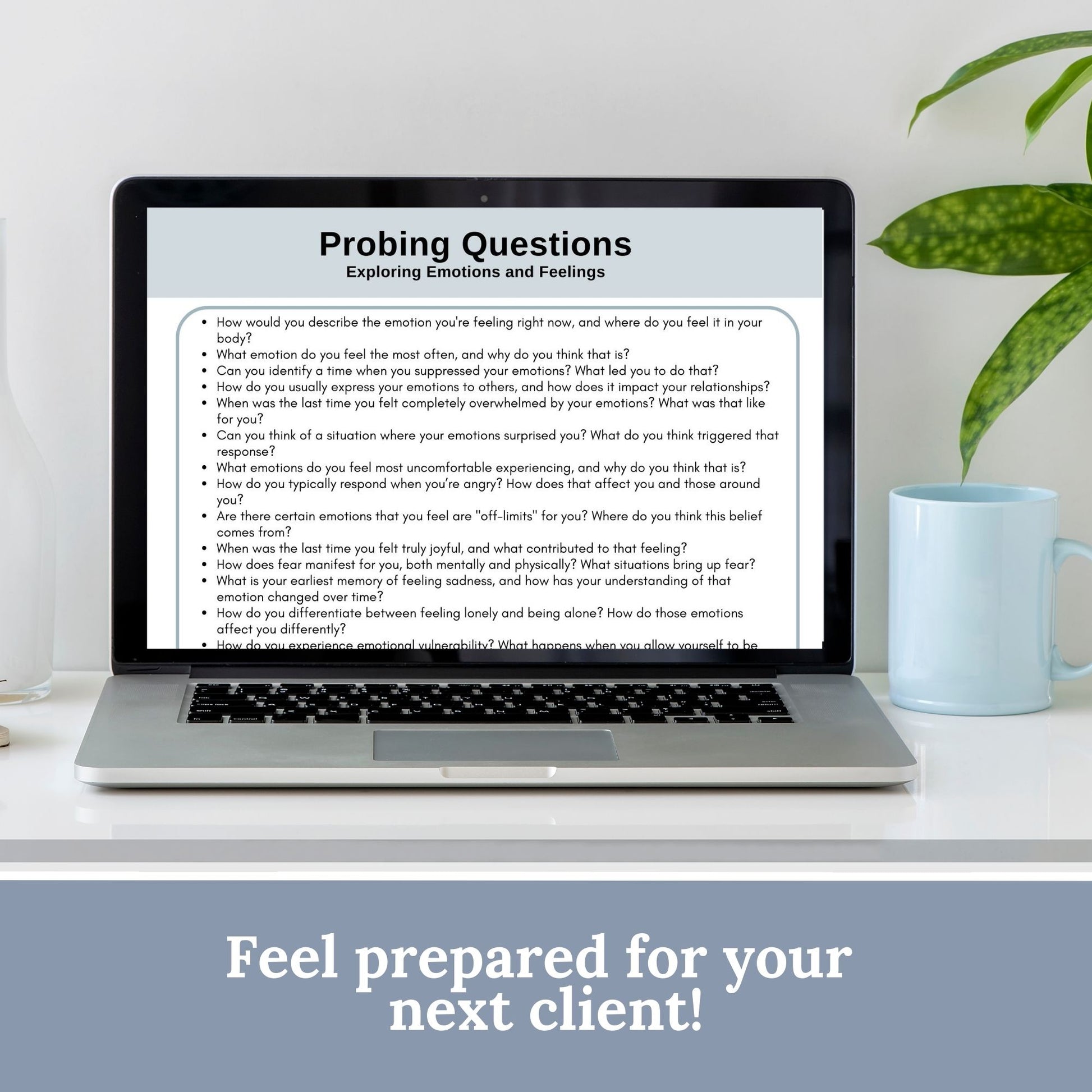 robing Therapy Questions.  This therapy tool provides thought-provoking, open-ended questions to help therapists guide their clients toward greater self-awareness, emotional growth, and meaningful progress.