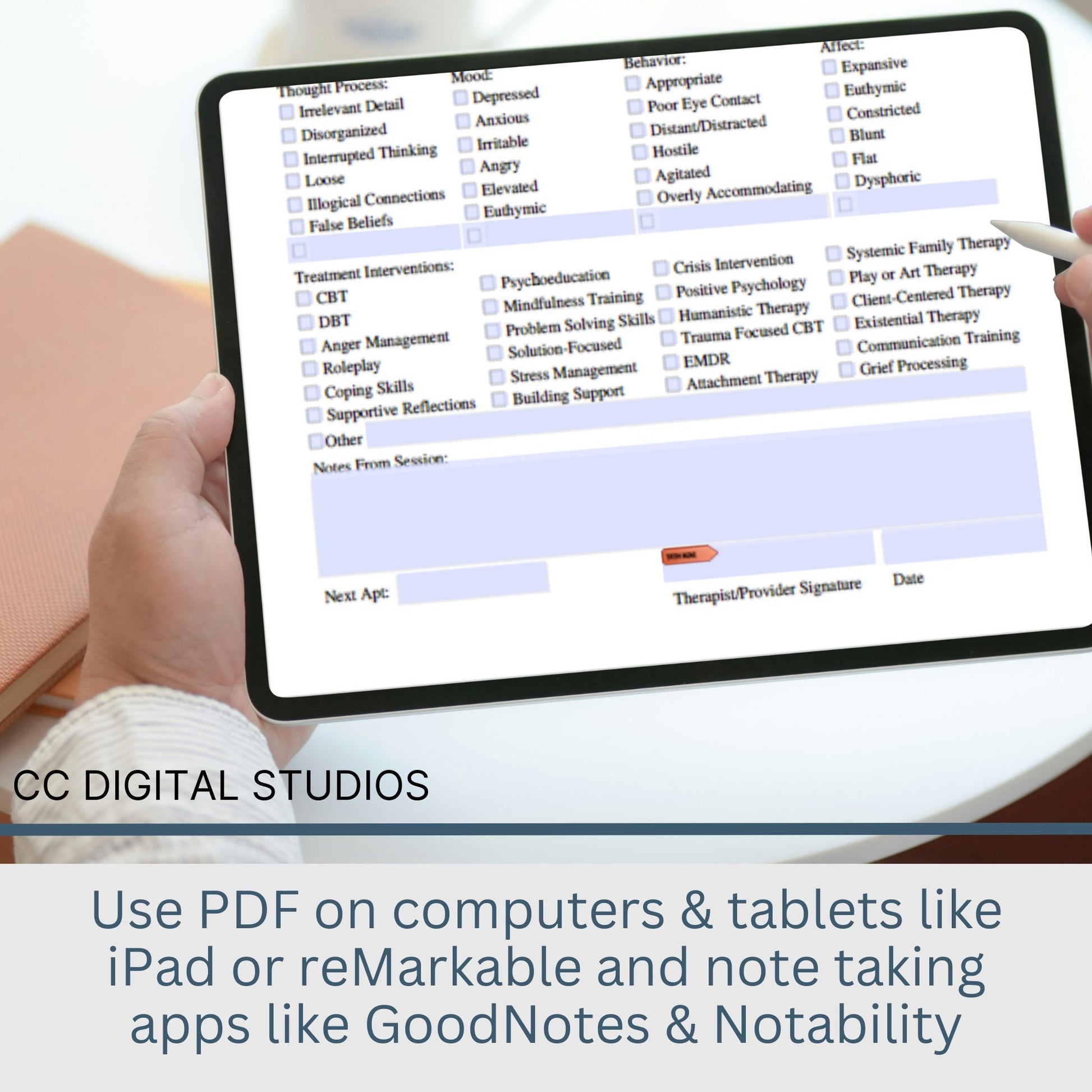 Convenient 1 page progress note template designed specially for Mental Health Counselors and Therapists. User-friendly template, crafted to streamline your therapy session notes and psychotherapy documentation.