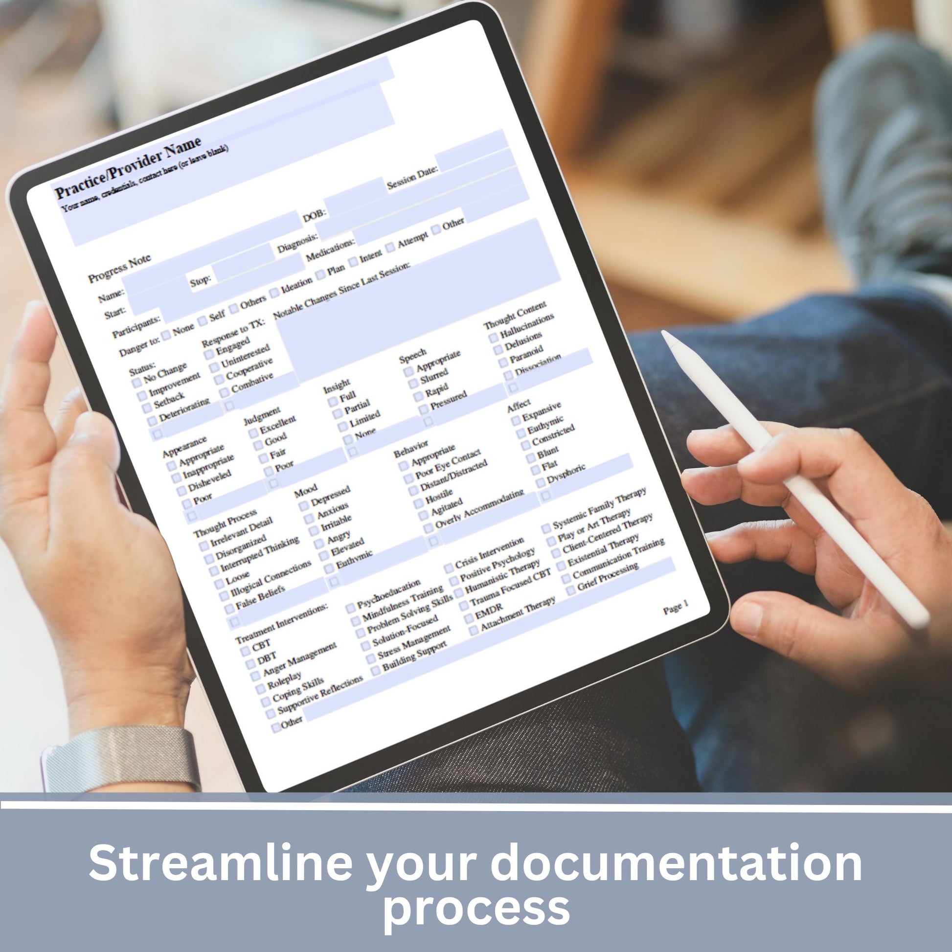 Therapy progress notes template designed specially for Mental Health Counselors and Therapists. Elevate your counseling office documentation with this user-friendly therapist template