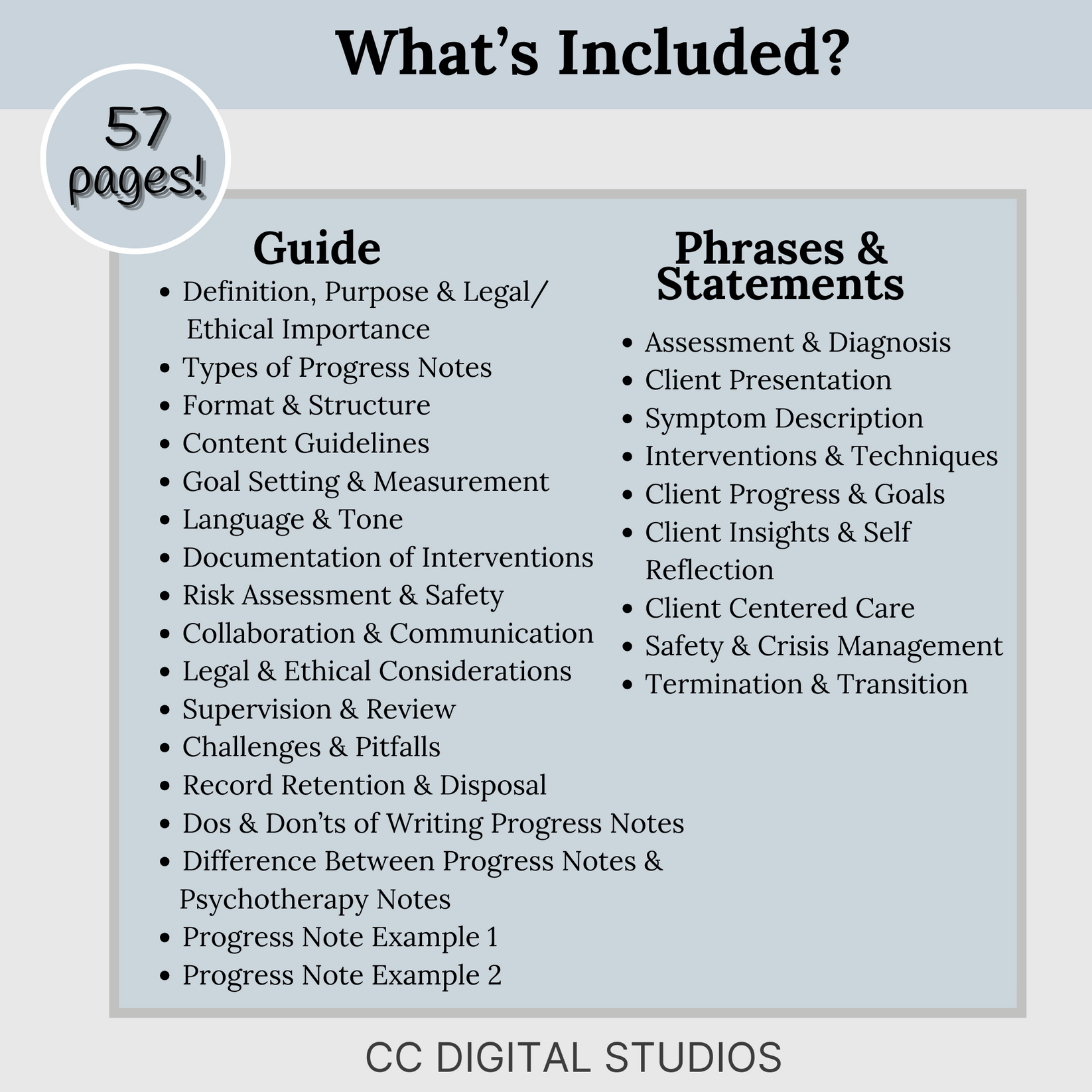 Progress Notes Guide Examples & Prompts, Progress Note Writing Cheat S ...