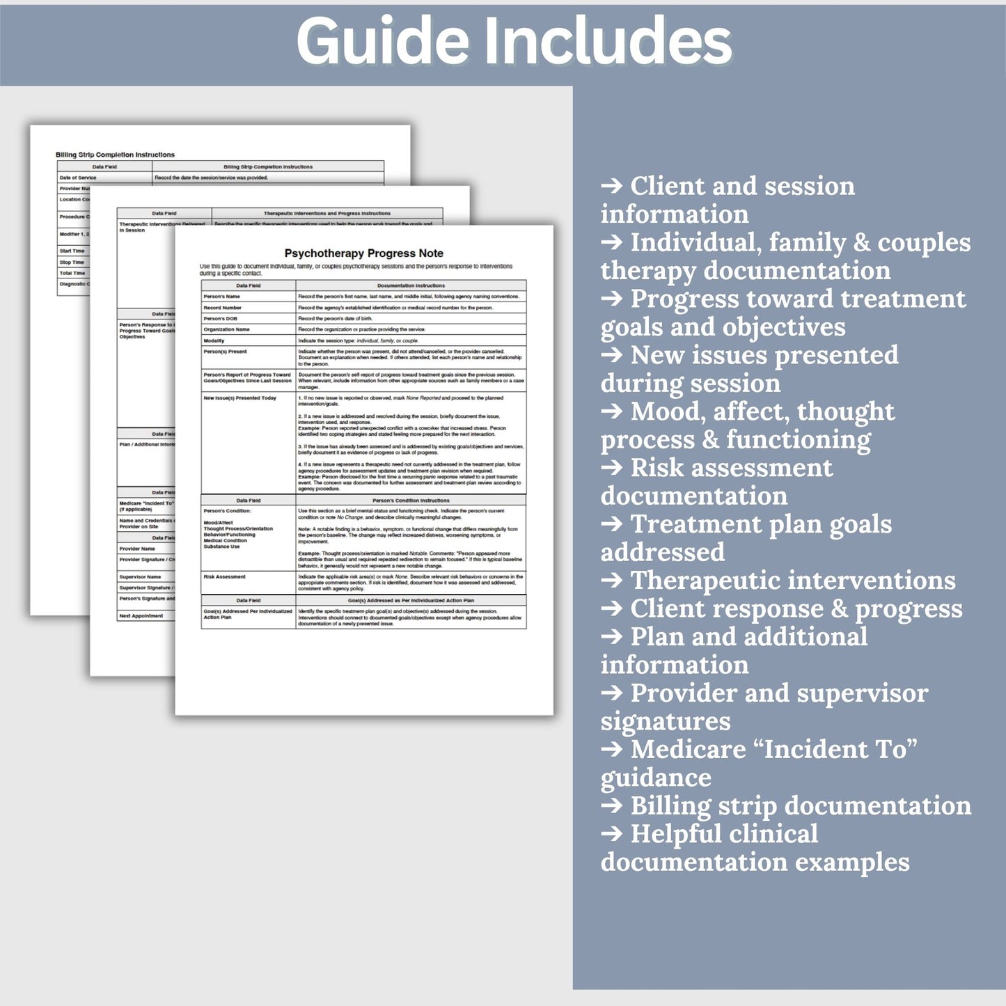Psychotherapy Progress Note Guide