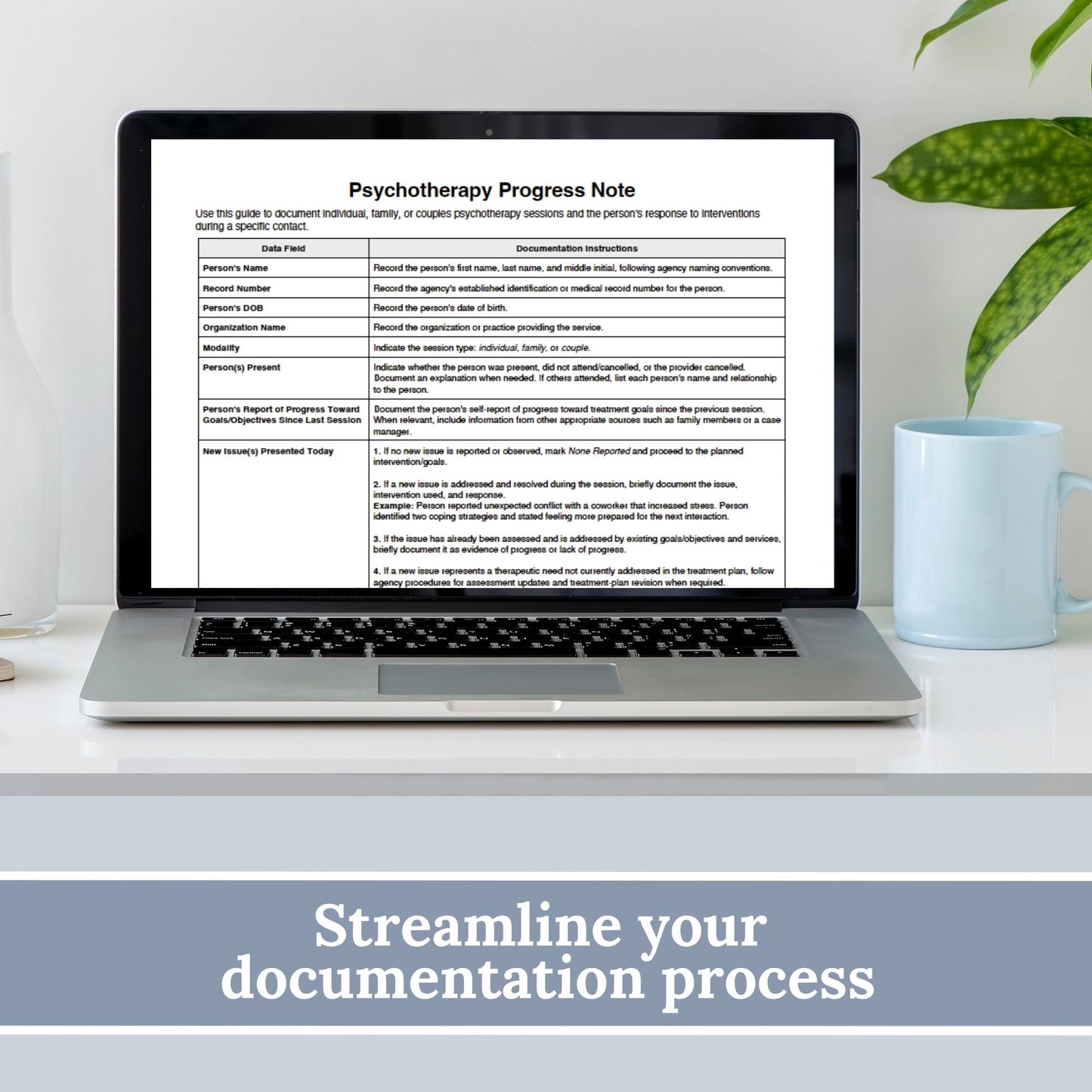 Psychotherapy Progress Note Guide