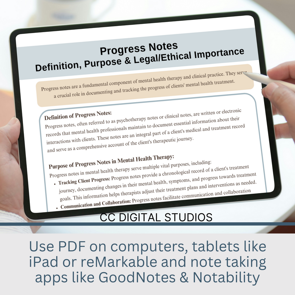 Progress Notes Guide Examples & Prompts, Progress Note Writing Cheat S ...