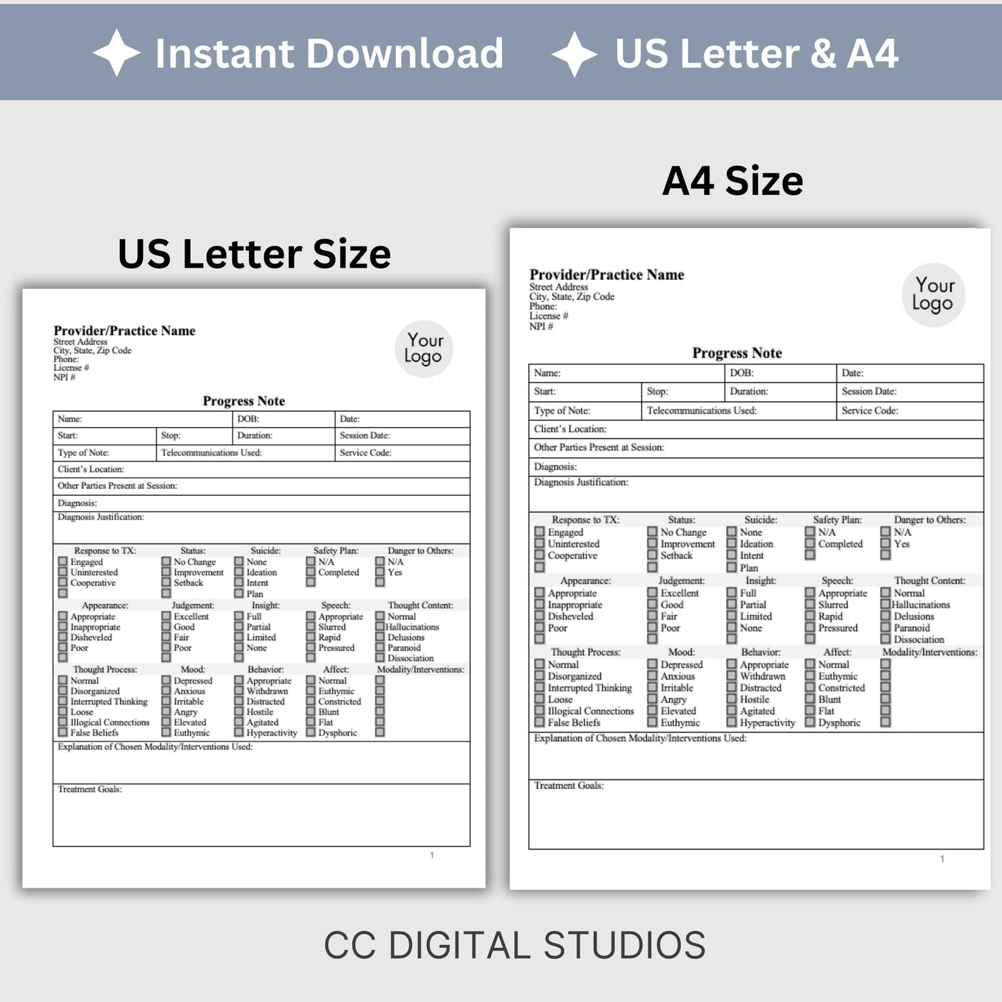 Progress note designed with telemental health in mind.  Don&#39;t struggle with creating your own forms. Perfect for school counselors, social workers, therapist office, counseling offices, psychologists.