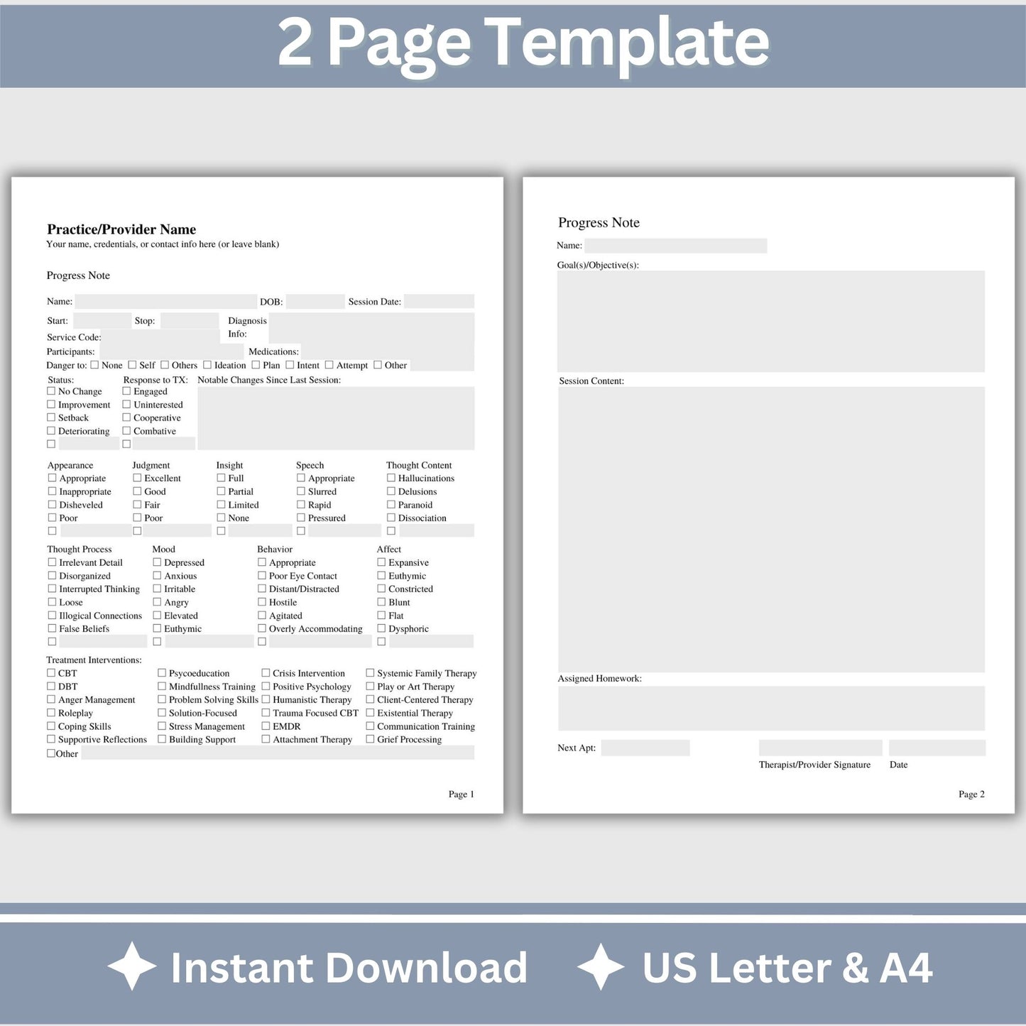 Progress Note, specifically designed for Telemental Health.  Progress note therapist tool for documentation.  Therapist office paperwork made easy with this fillable template. Therapist Planner, psychology, therapy notes, telehealth