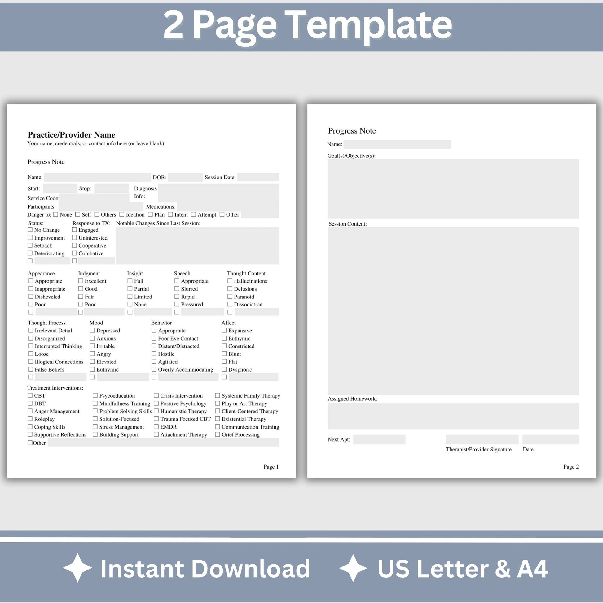 Progress Note, specifically designed for Telemental Health.  Progress note therapist tool for documentation.  Therapist office paperwork made easy with this fillable template. Therapist Planner, psychology, therapy notes, telehealth