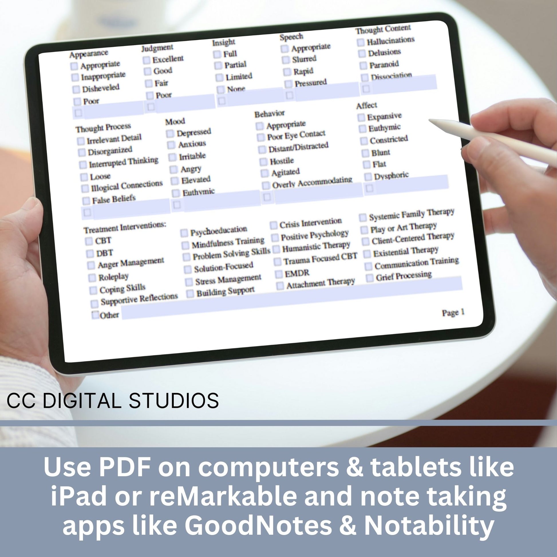 Progress Note, specifically designed for Telemental Health.  Progress note therapist tool for documentation.  Therapist office paperwork made easy with this fillable template. Therapist Planner, psychology, therapy notes, telehealth