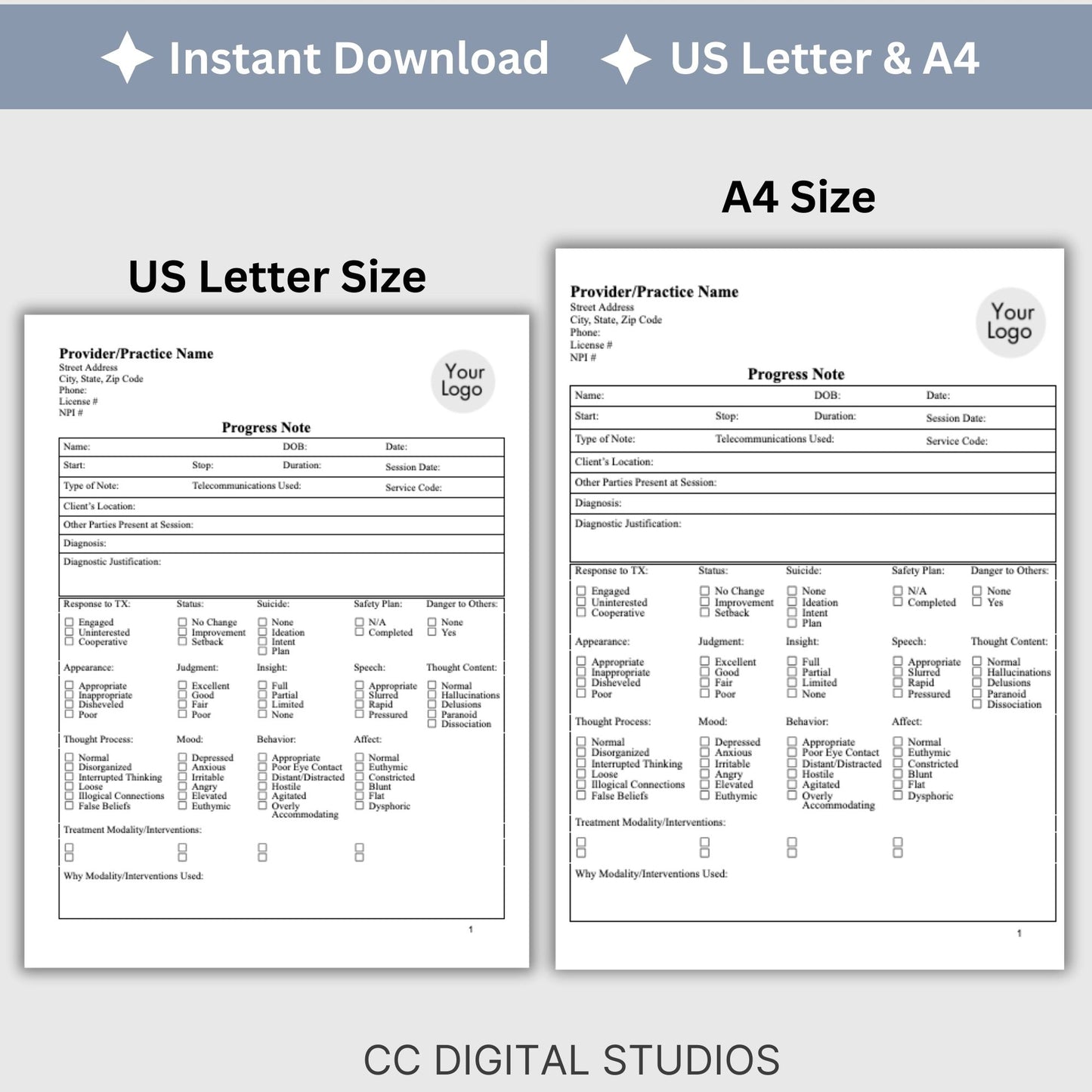 Enhance your counseling office by utilizing our fully editable Google Doc Progress Notes therapist template designed for streamlining documentation processes, enhancing client care, and keeping the private practice organized.