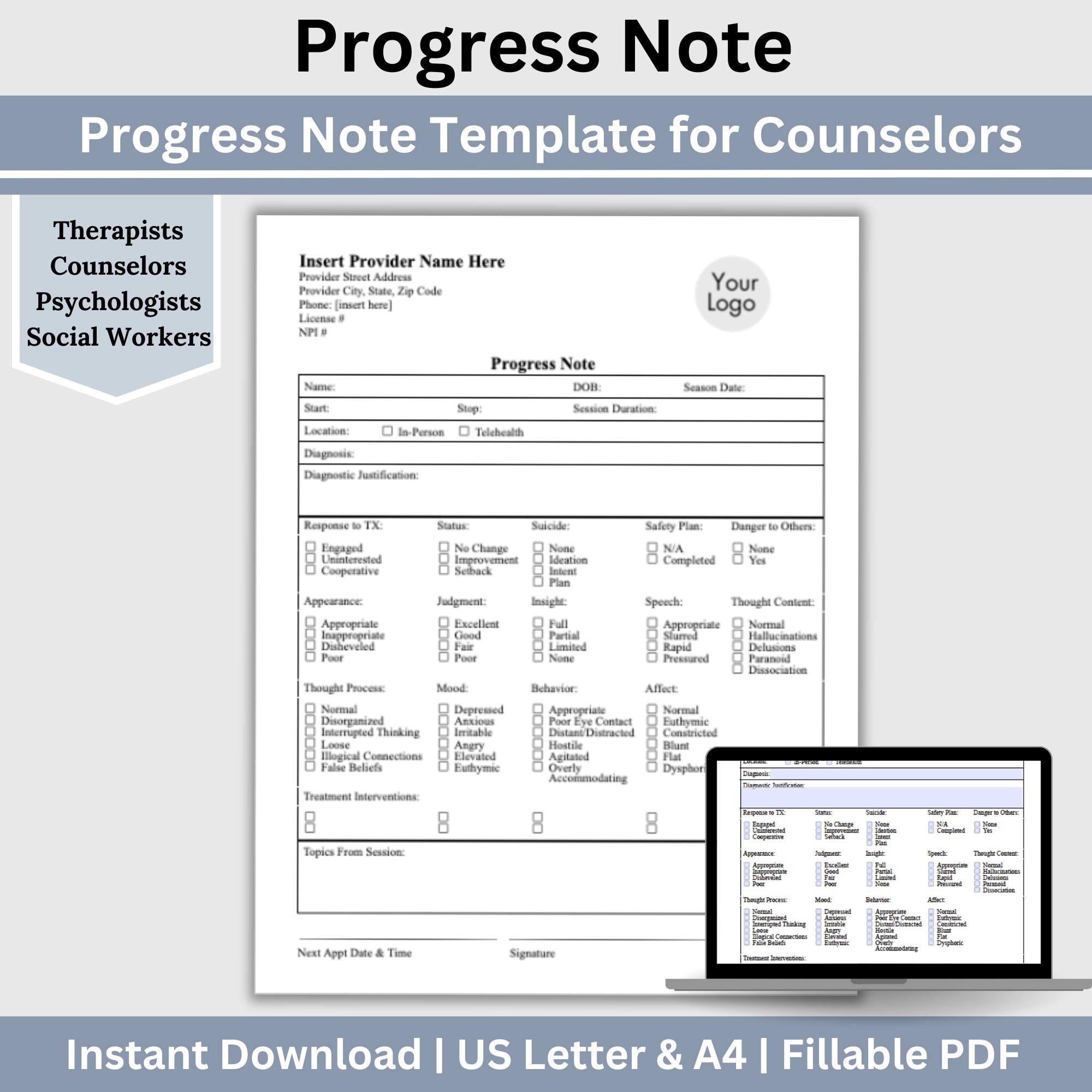 Progress Notes Therapist Template: Streamline Documentation & Enhance ...