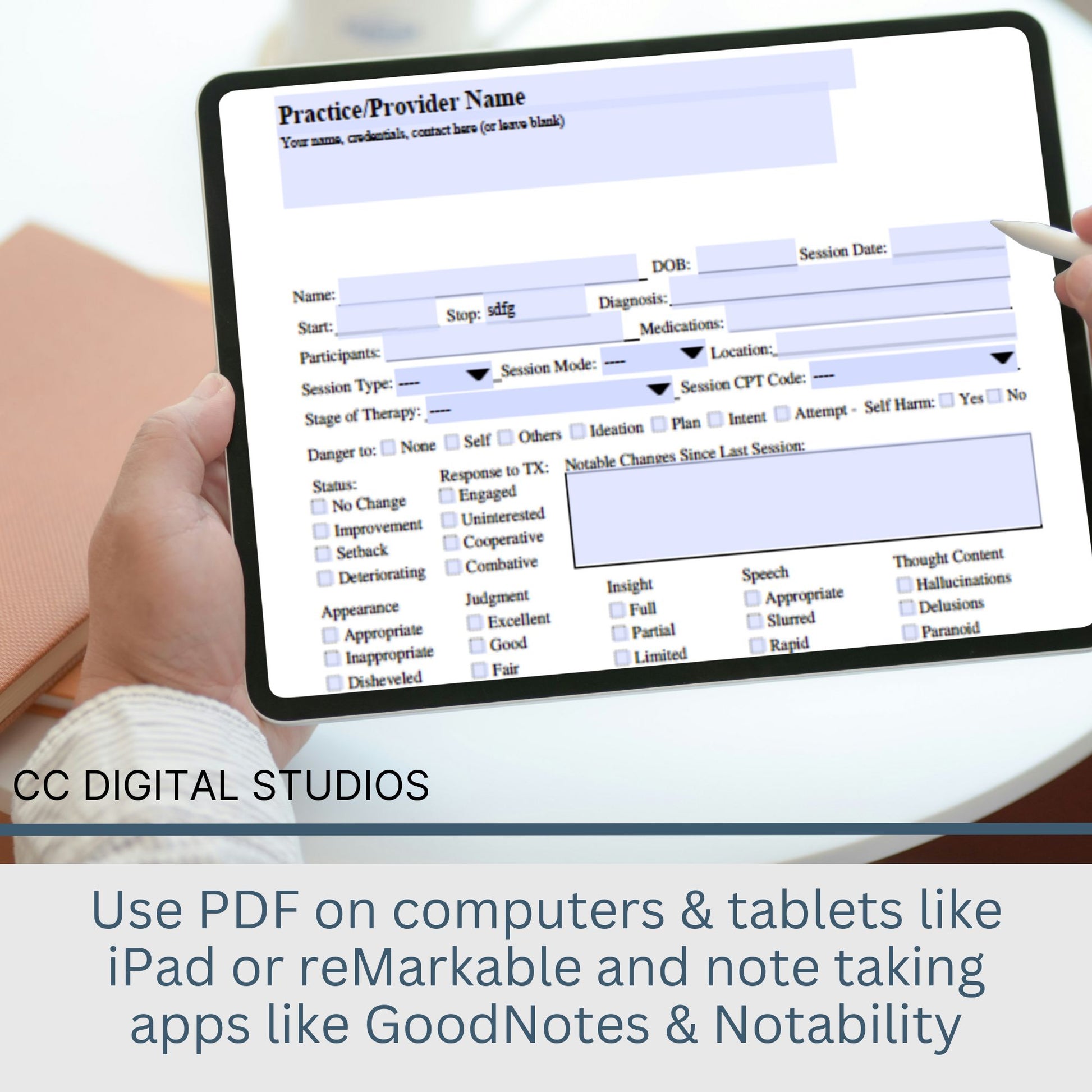 Therapy progress notes template designed specially for Mental Health Counselors and Therapists. Elevate your counseling office documentation with this user-friendly therapist template