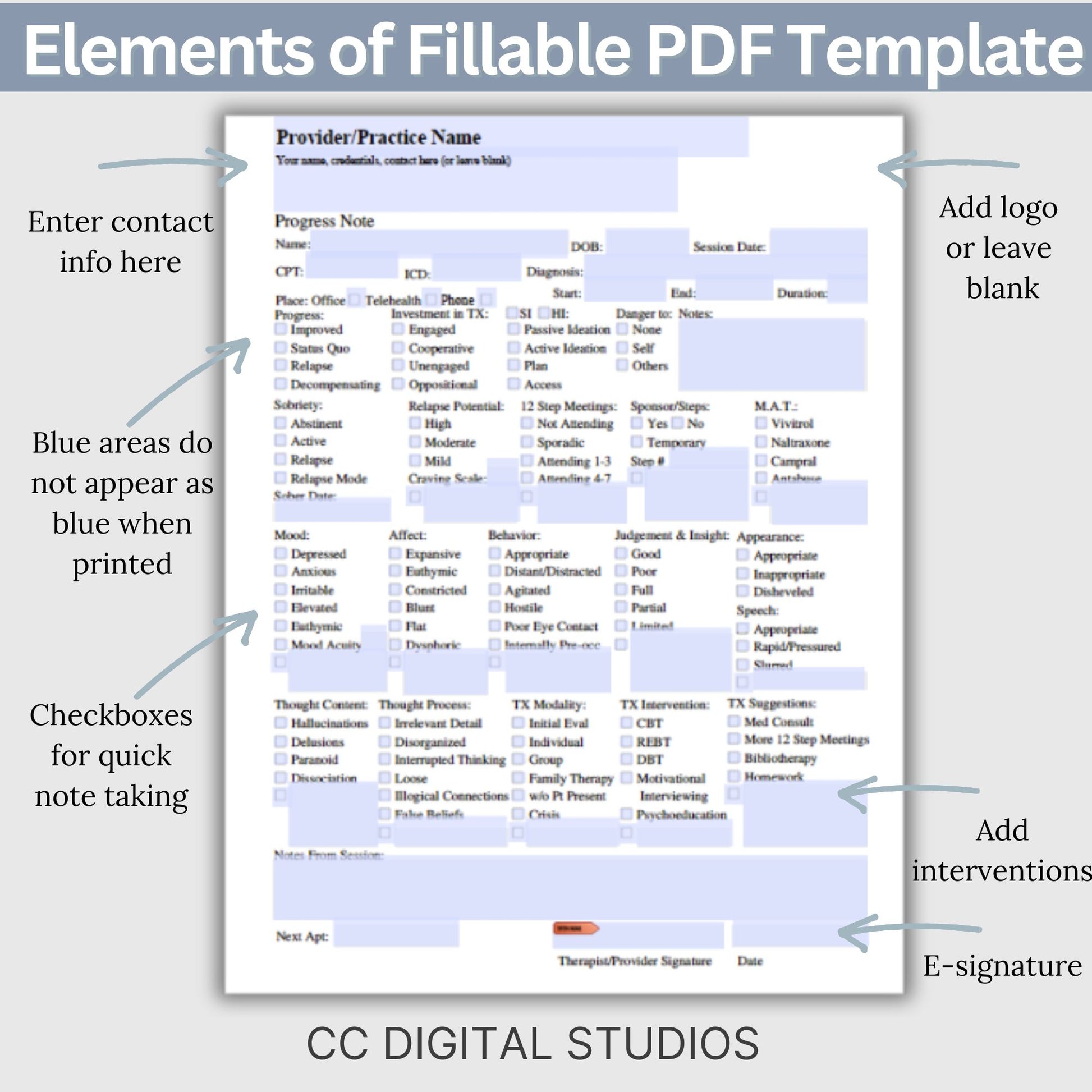 Progress note template specifically for addiction counselors.  Therapist paperwork made easy with our fillable template. Addiction Counselor Progress Note, Client Progress Note Template, Substance Use Progress Note, Substance Use Counselor