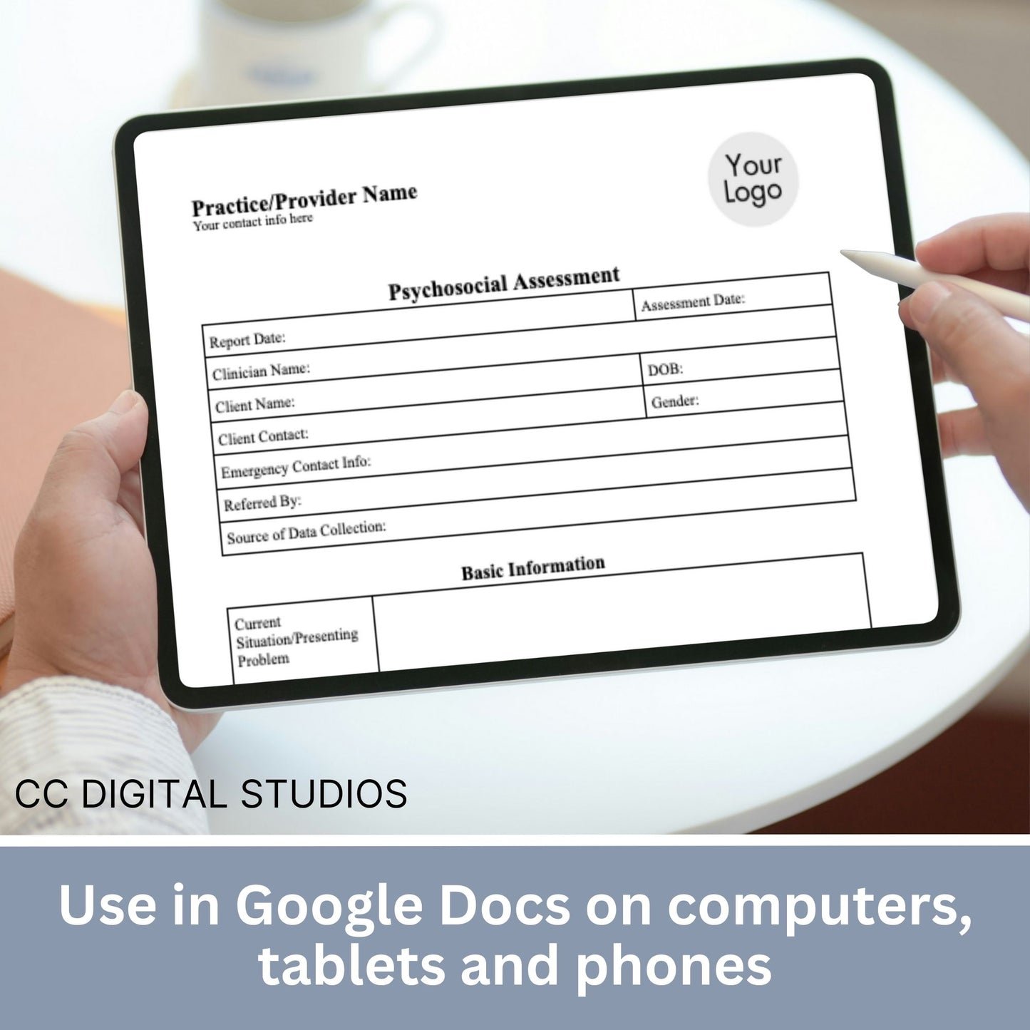 Psychosocial Assessment template, specifically designed for social workers, school counselors, school psychologists, and case managers.  Therapist template streamlines the documentation process for therapy notes and progress notes. Psychoanalysis