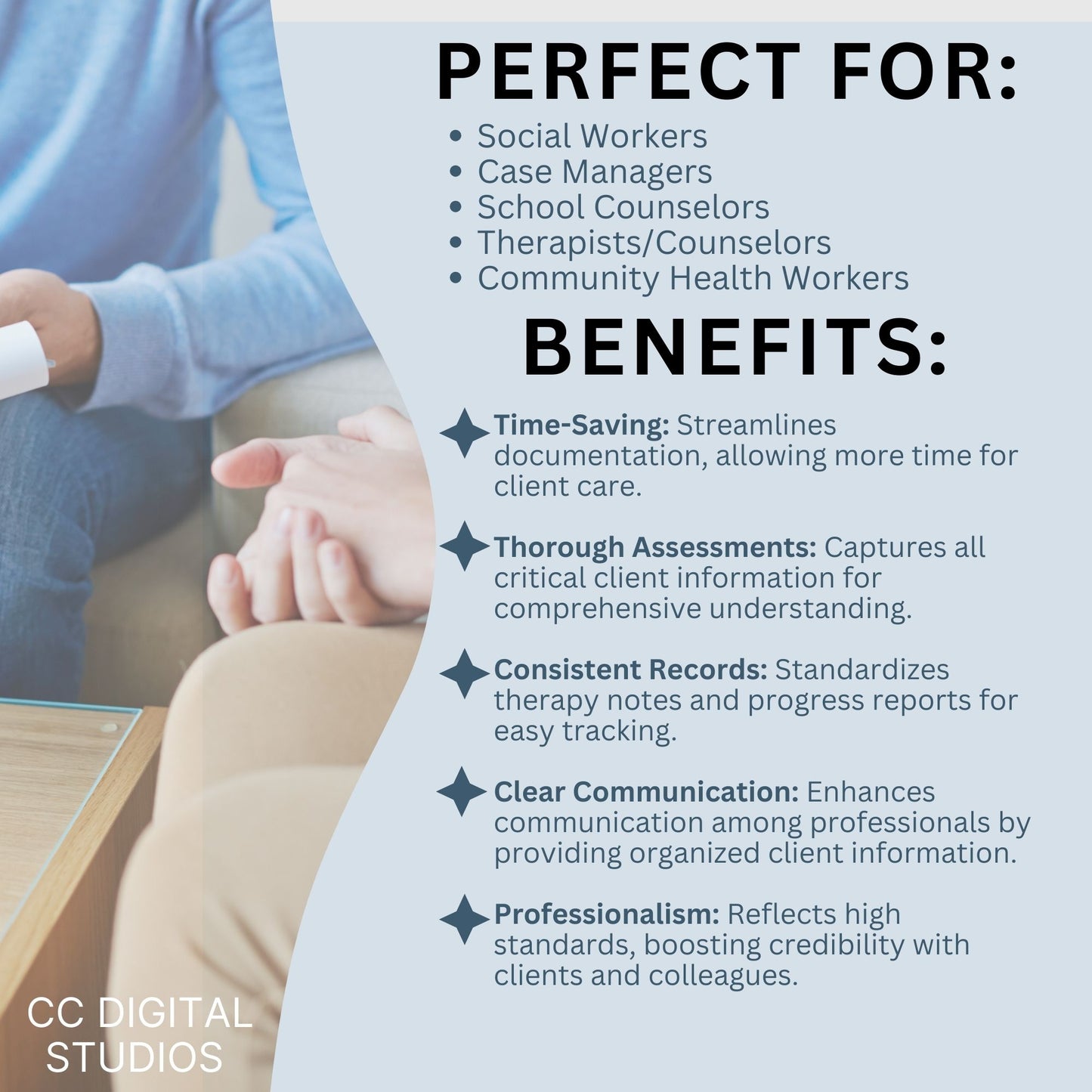 Psychosocial Assessment template, specifically designed for social workers, school counselors, school psychologists, and case managers.  Therapist template streamlines the documentation process for therapy notes and progress notes. Psychoanalysis