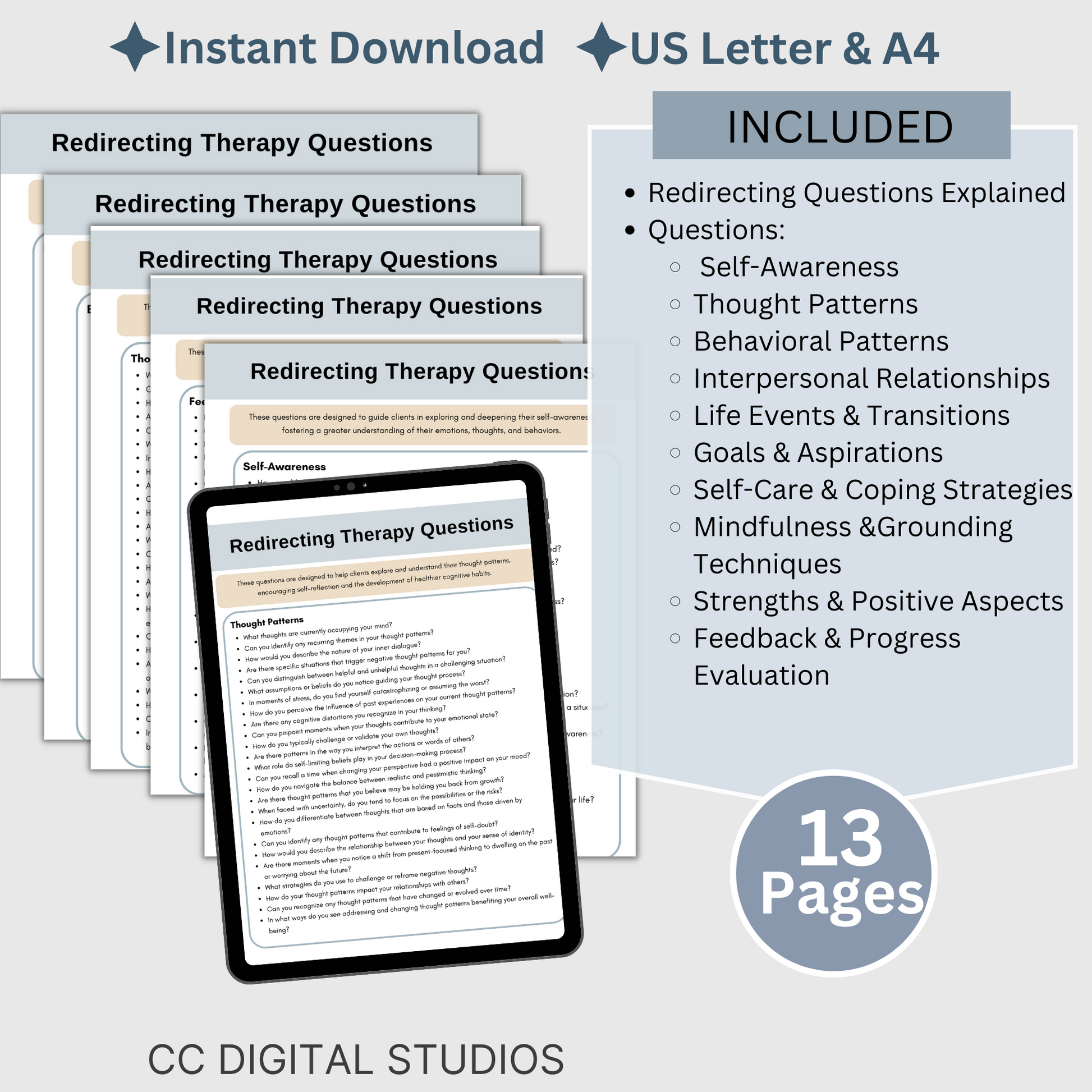 redirecting therapy questions for mental health therapists. This therapy cheat sheet is designed to elevate your psychotherapy practice, featuring open-ended questions to promote a greater understanding of your clients.