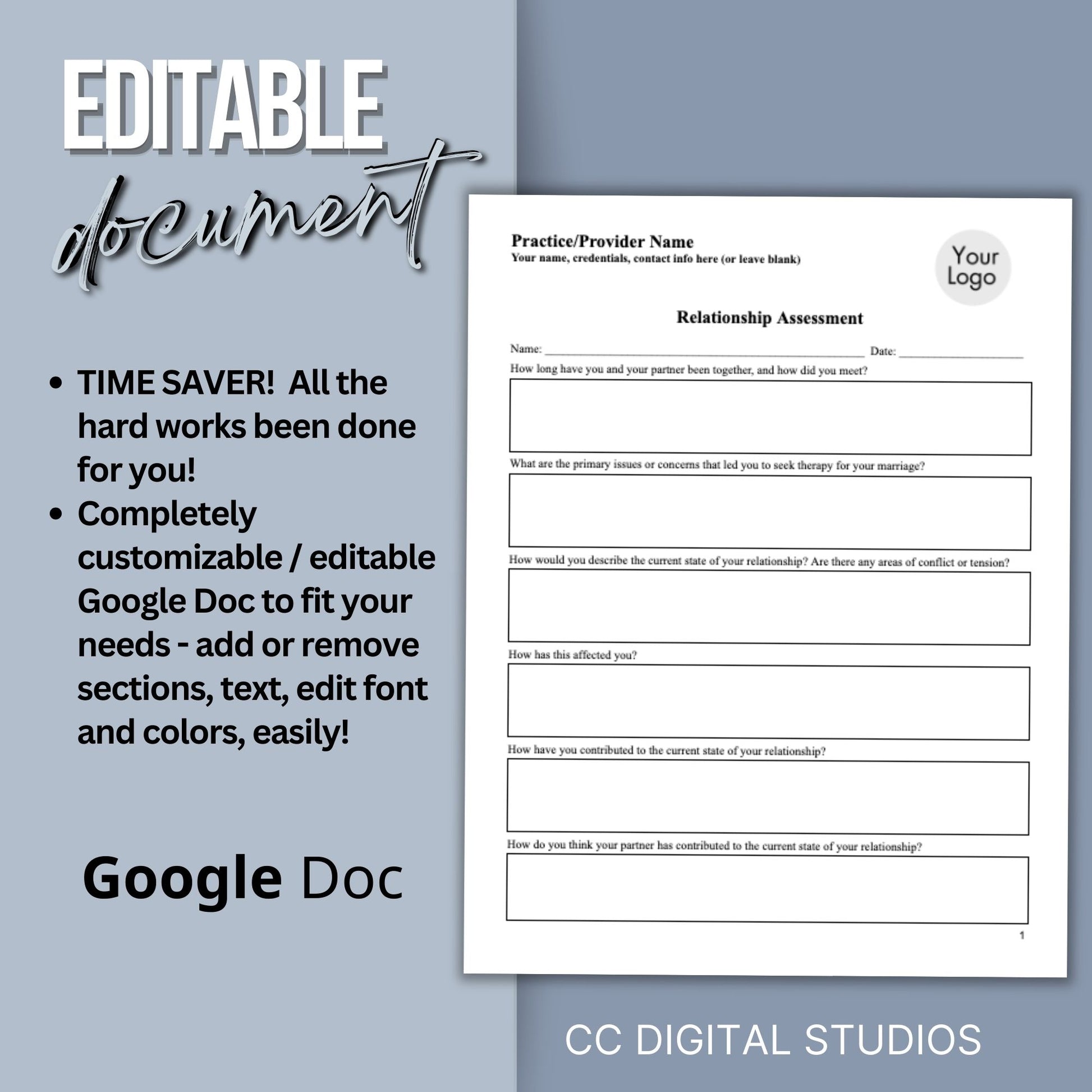 Relationship Assessment Tool— mental health. Marriage Meeting Client Intake Form, Couples Questions for Couples Therapy, Couples Communication Therapy Worksheet, Therapist Tools