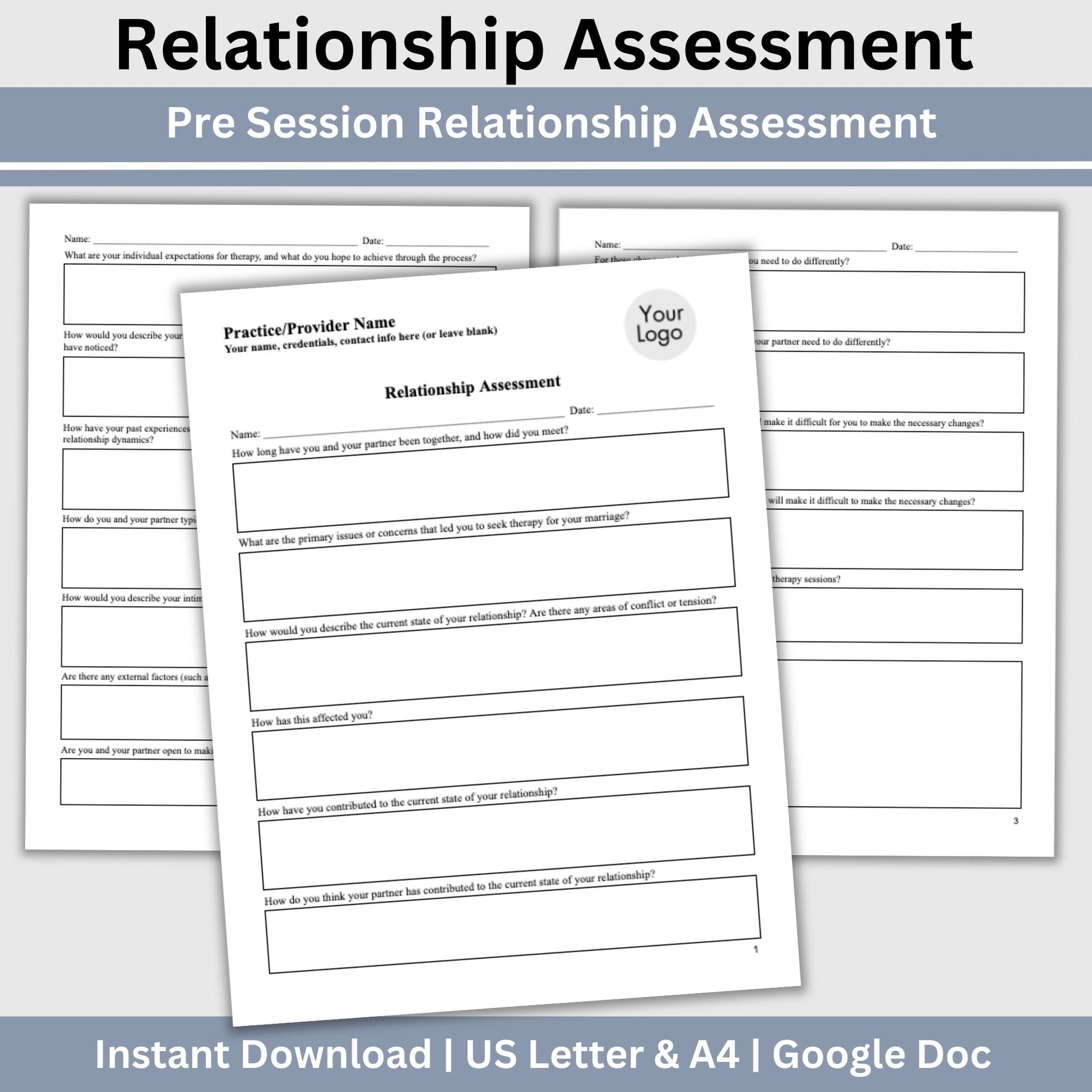 Relationship Assessment Tool— mental health. Marriage Meeting Client Intake Form, Couples Questions for Couples Therapy, Couples Communication Therapy Worksheet, Therapist Tools