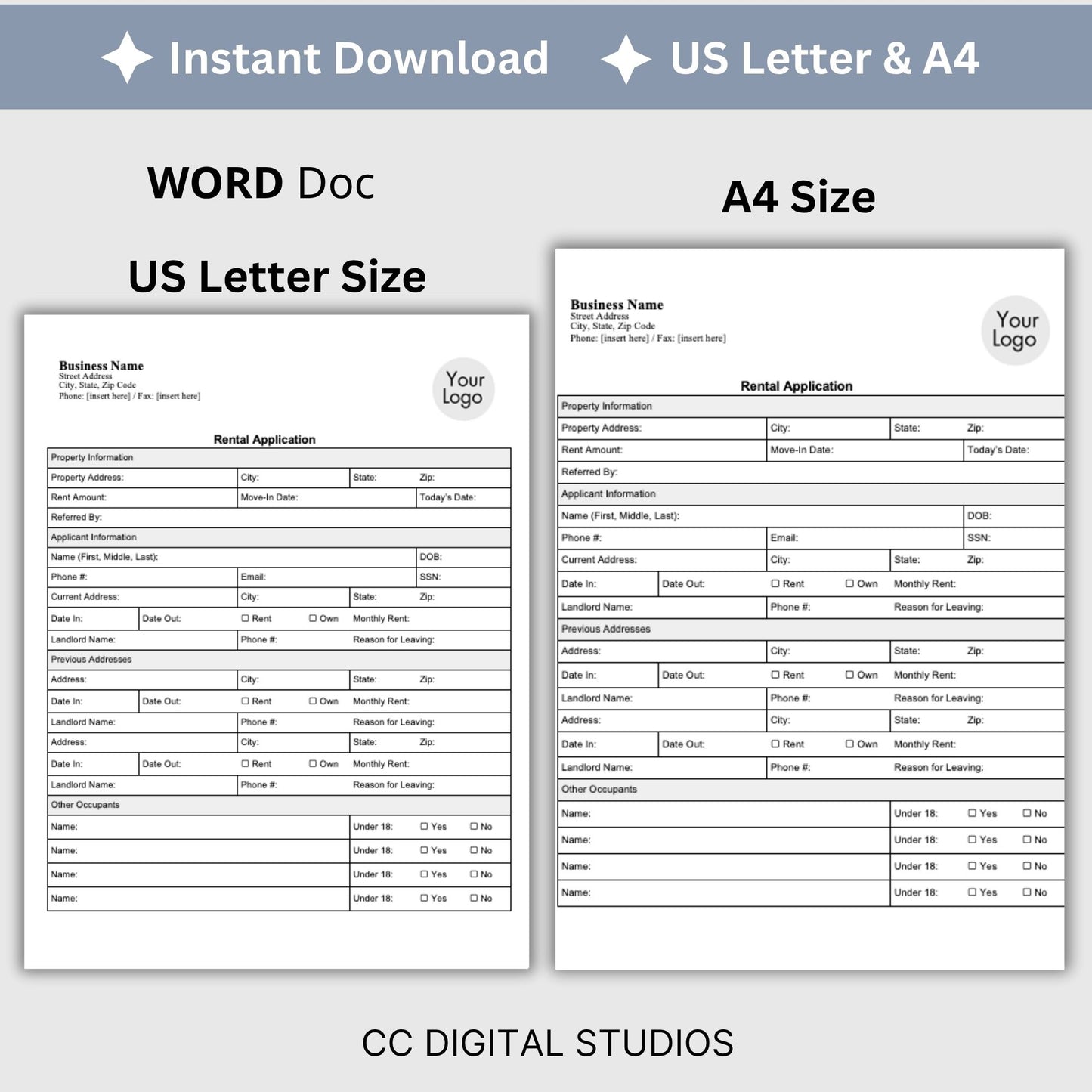 Tenant Lease Agreement - WORD Doc