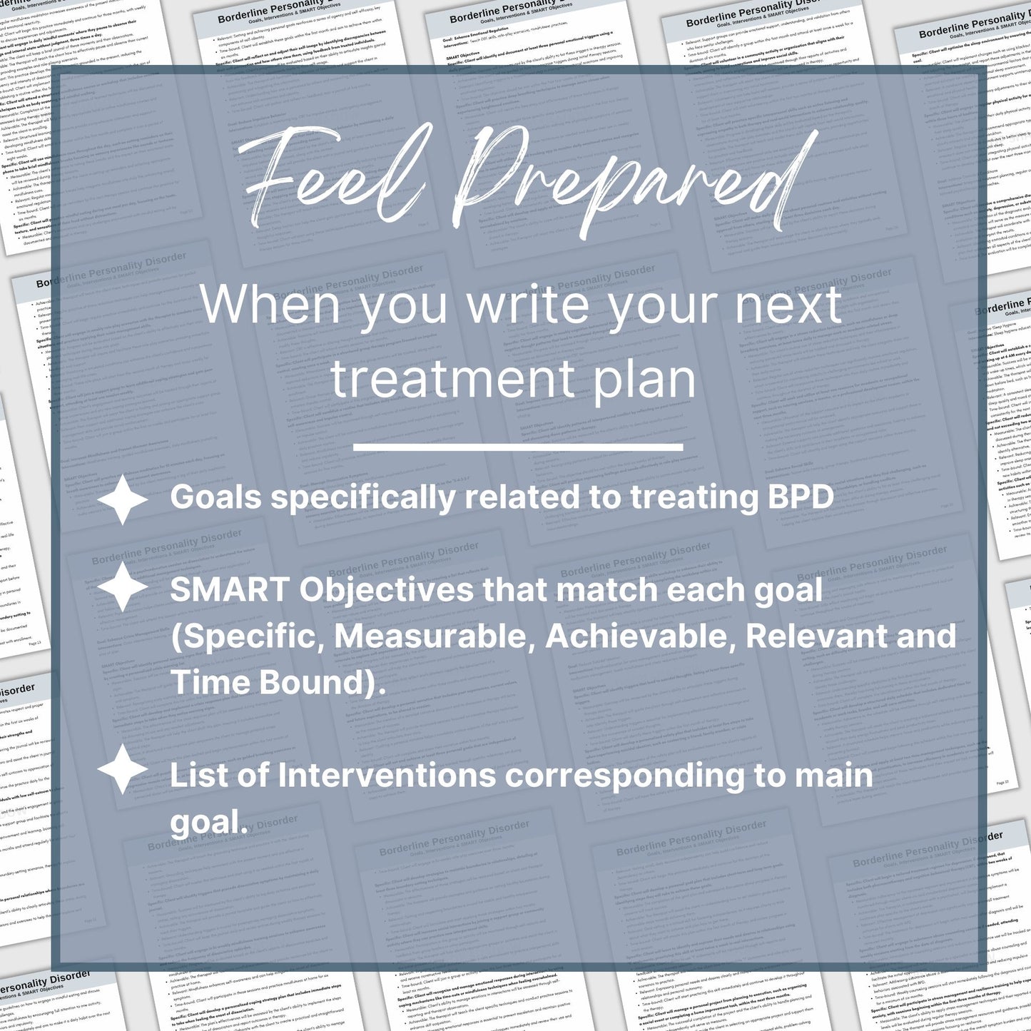 Therapy goals with SMART goals for objectives - Treatment planning tool tailored for treating Borderline Personality Disorder (BPD).  BPD Treatment Planning, DBT Skills, Therapy Cheat Sheet, Therapy Notes, Counseling Tools, Interventions