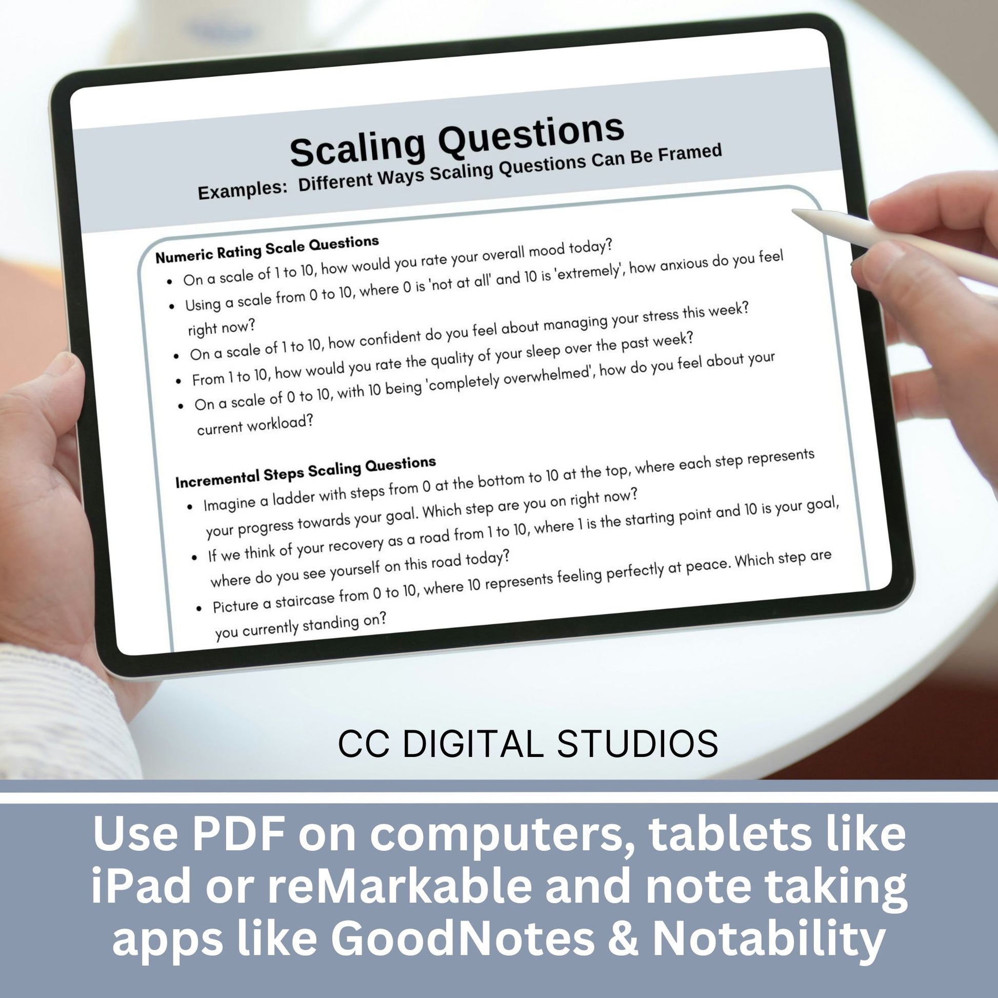 Therapy scaling questions, designed to enhance your practice. These therapy cheat sheets are packed with effective therapy prompts. Scaling Questions for Counseling Session, Therapy Cheat Sheet, Conversation Starters Psychologist Tool